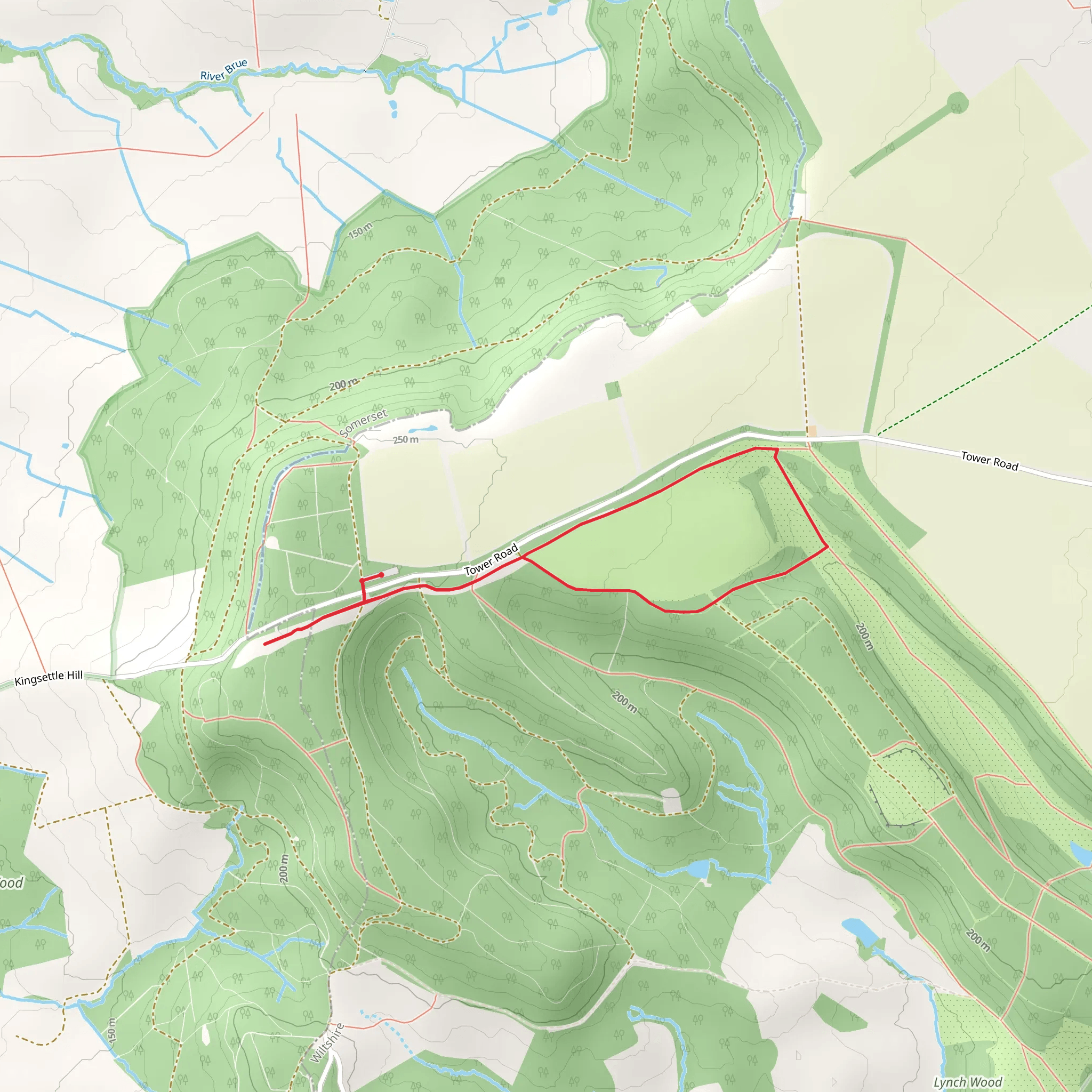 King Alfred's Tower and St Peter's Pump Loop mobile static map