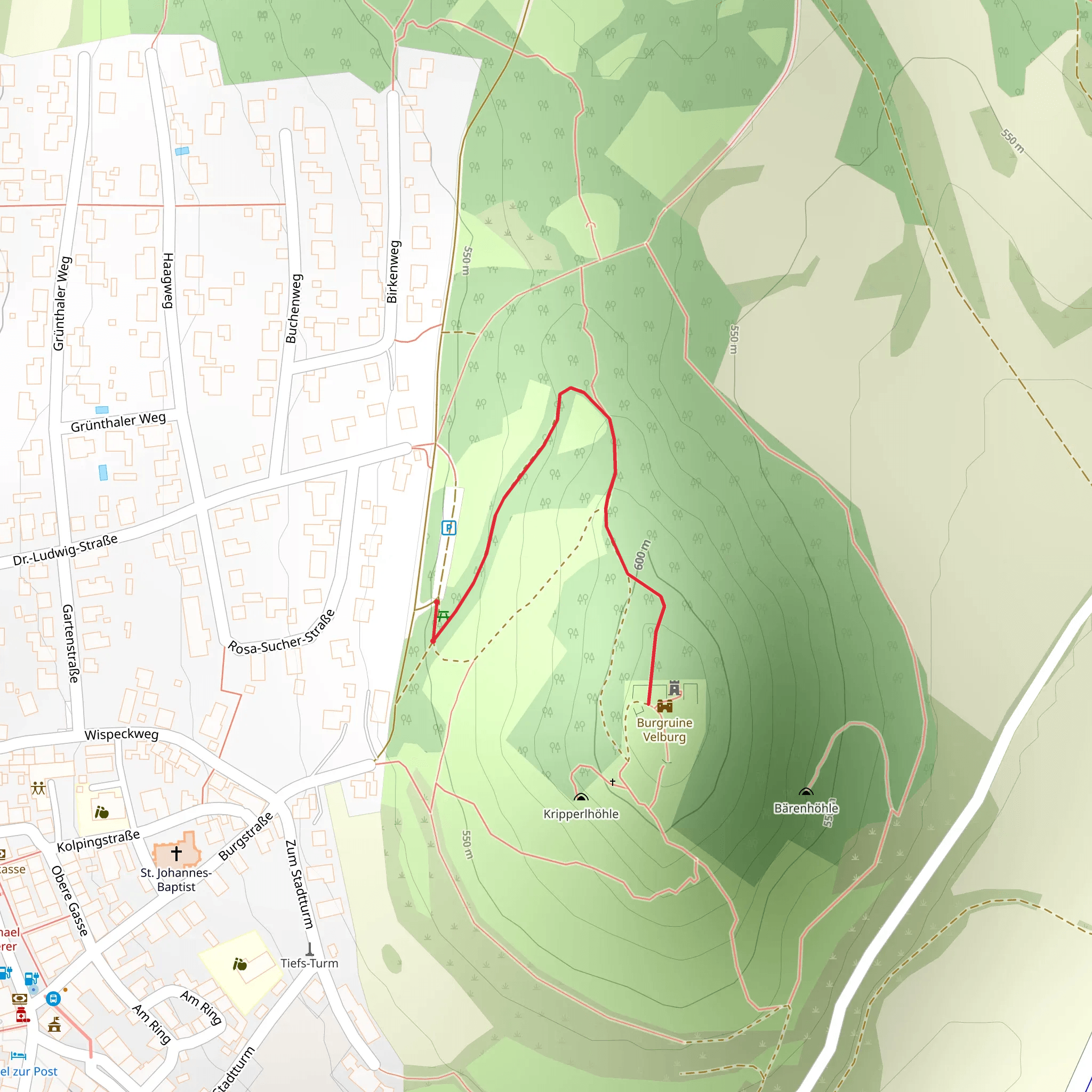 Burgruine Velburg Walk mobile static map