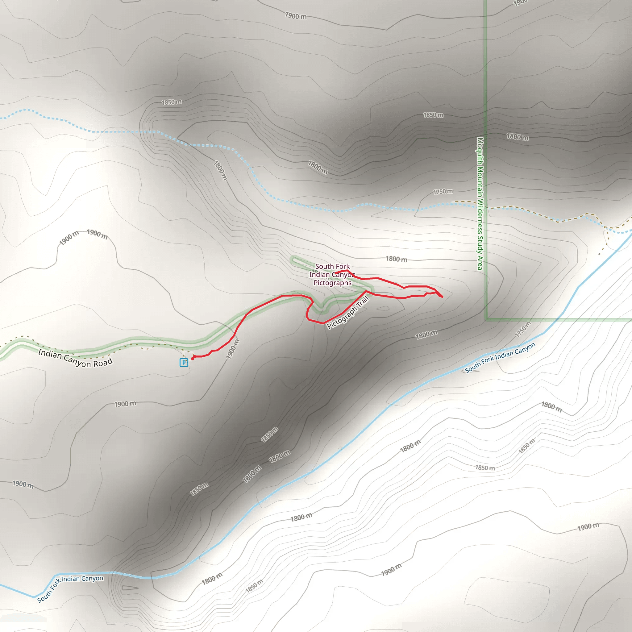 Pictographs Trail mobile static map
