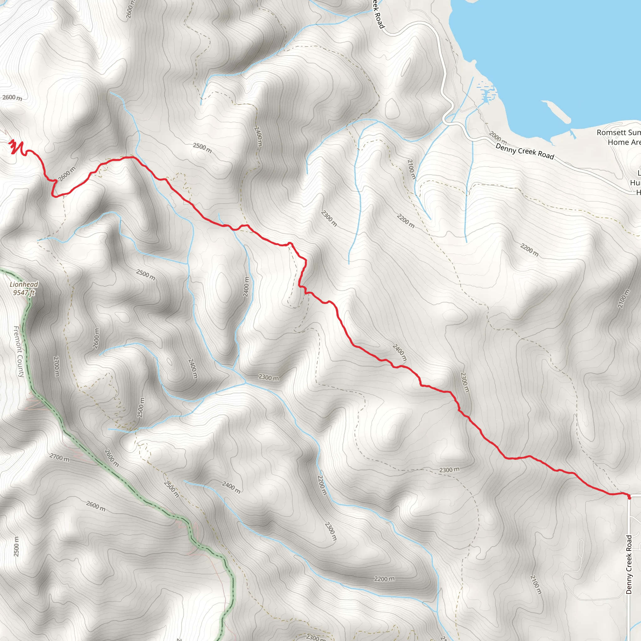 Lionhead Trail mobile static map