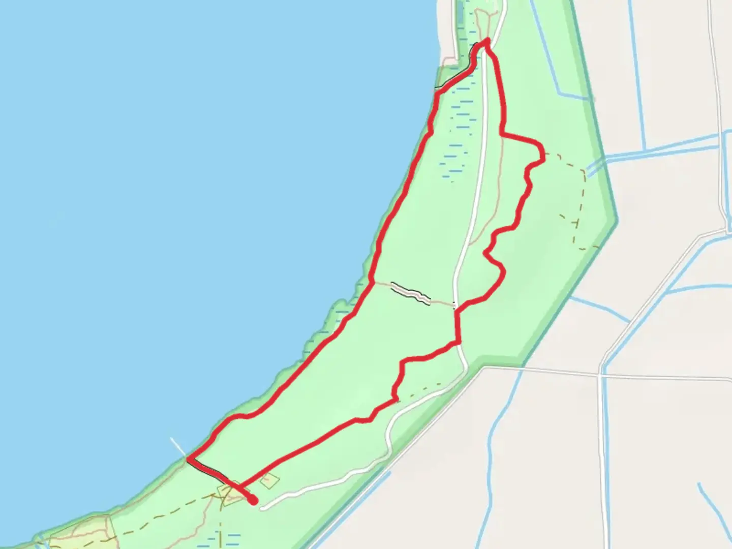 An image depicting the trail Lakeshore Trail and Pine Woods Trail and its surrounding area.