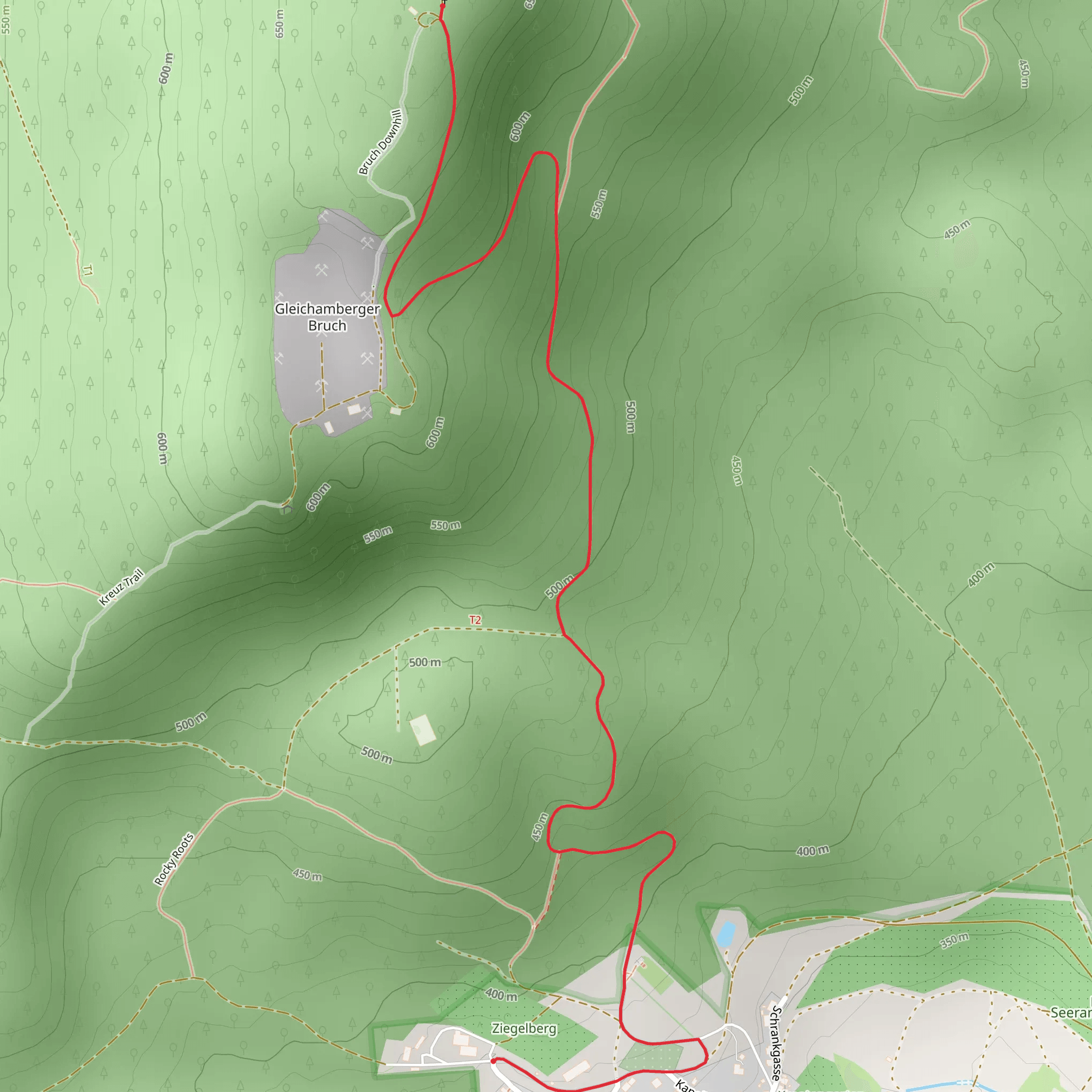 Wanderroute I im Gleichberggebiet Walk mobile static map