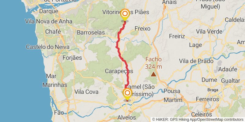 Camino Portugues stage 22 Map