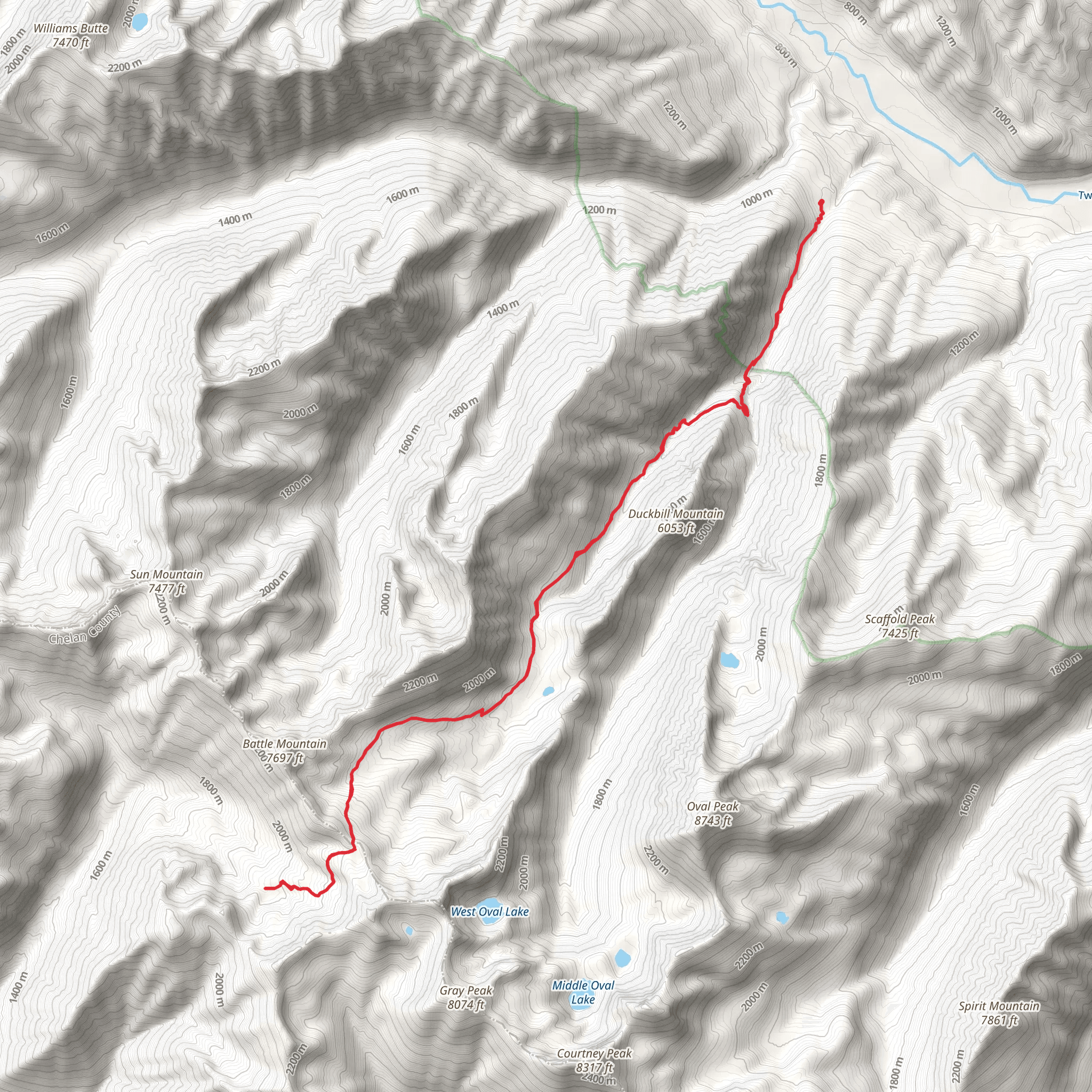 Eagle Pass via Eagle Creek Trail mobile static map