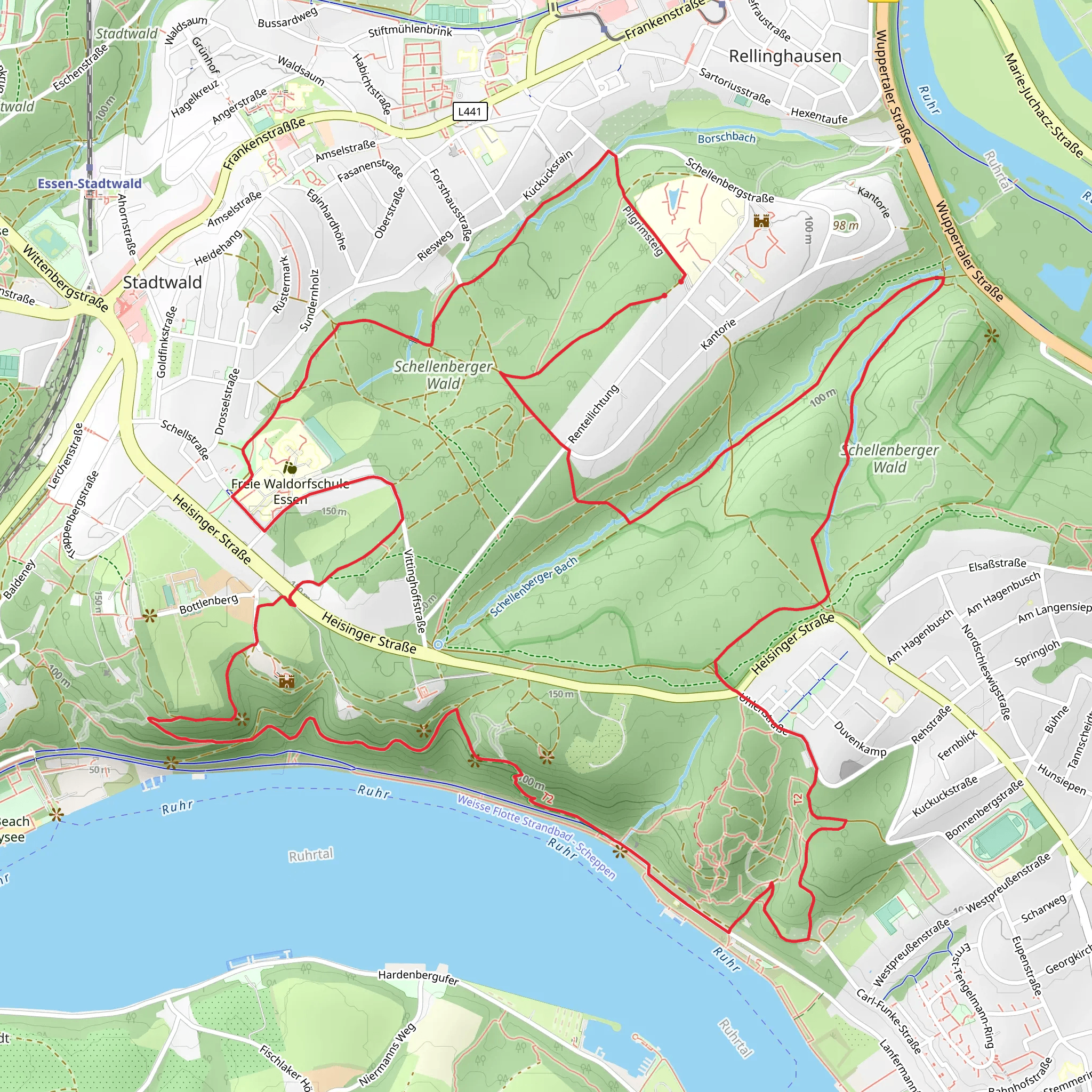 Bredeney Annental Loop mobile static map