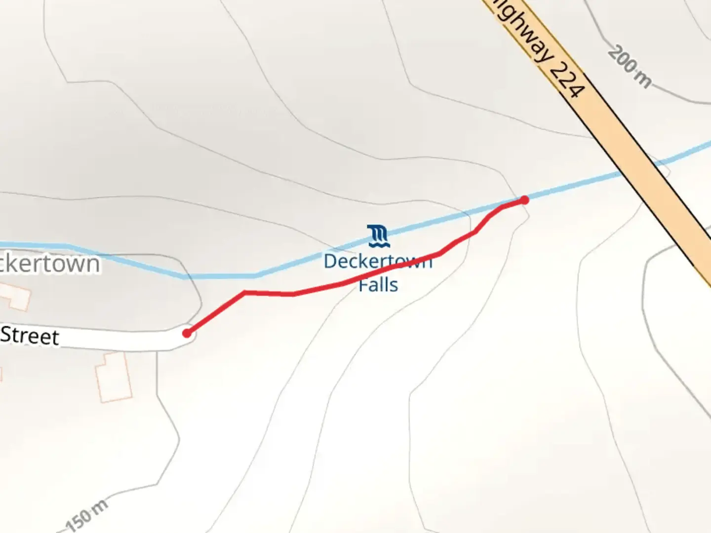 An image depicting the trail Montour Falls Detour Trail and its surrounding area.