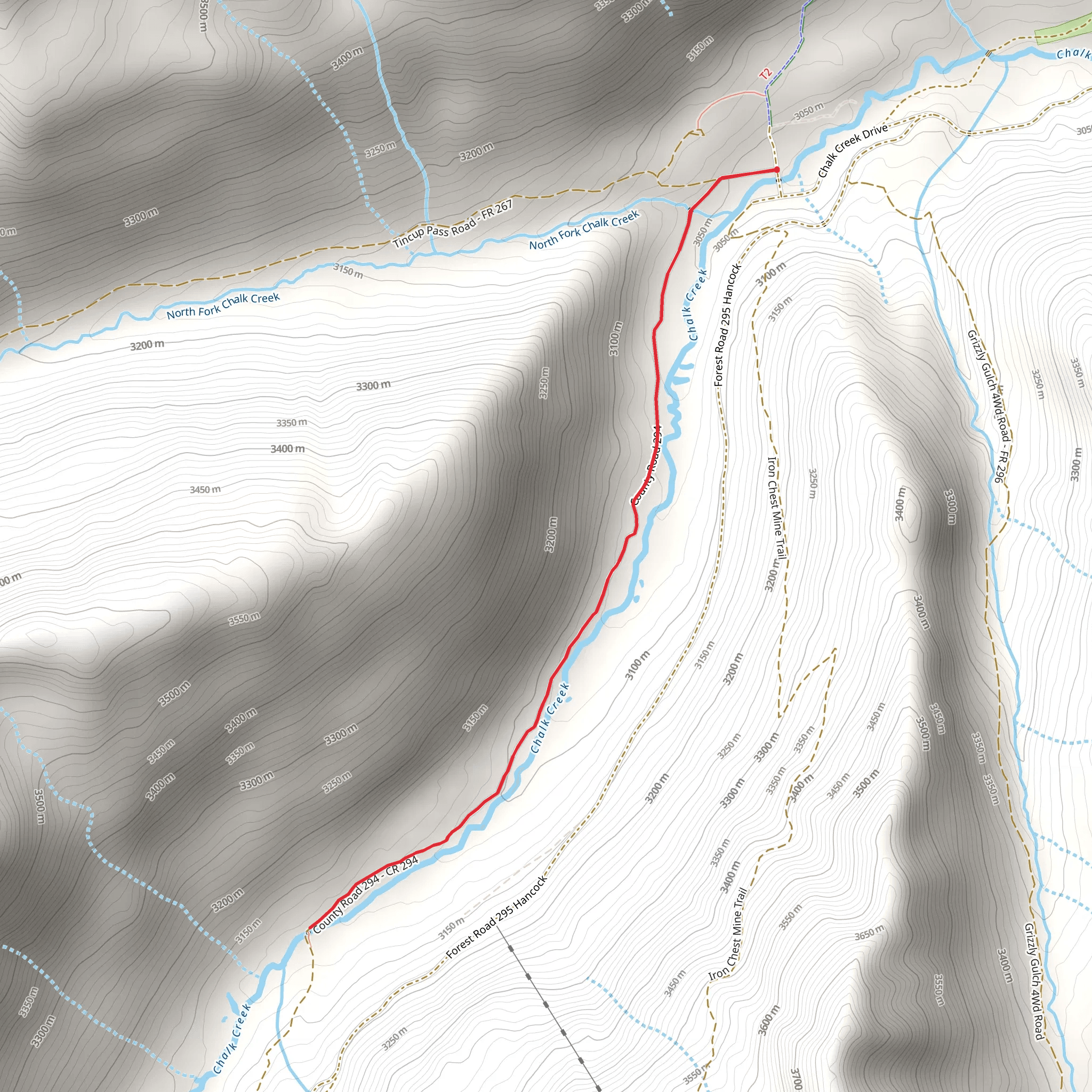 Chalk Creek mobile static map