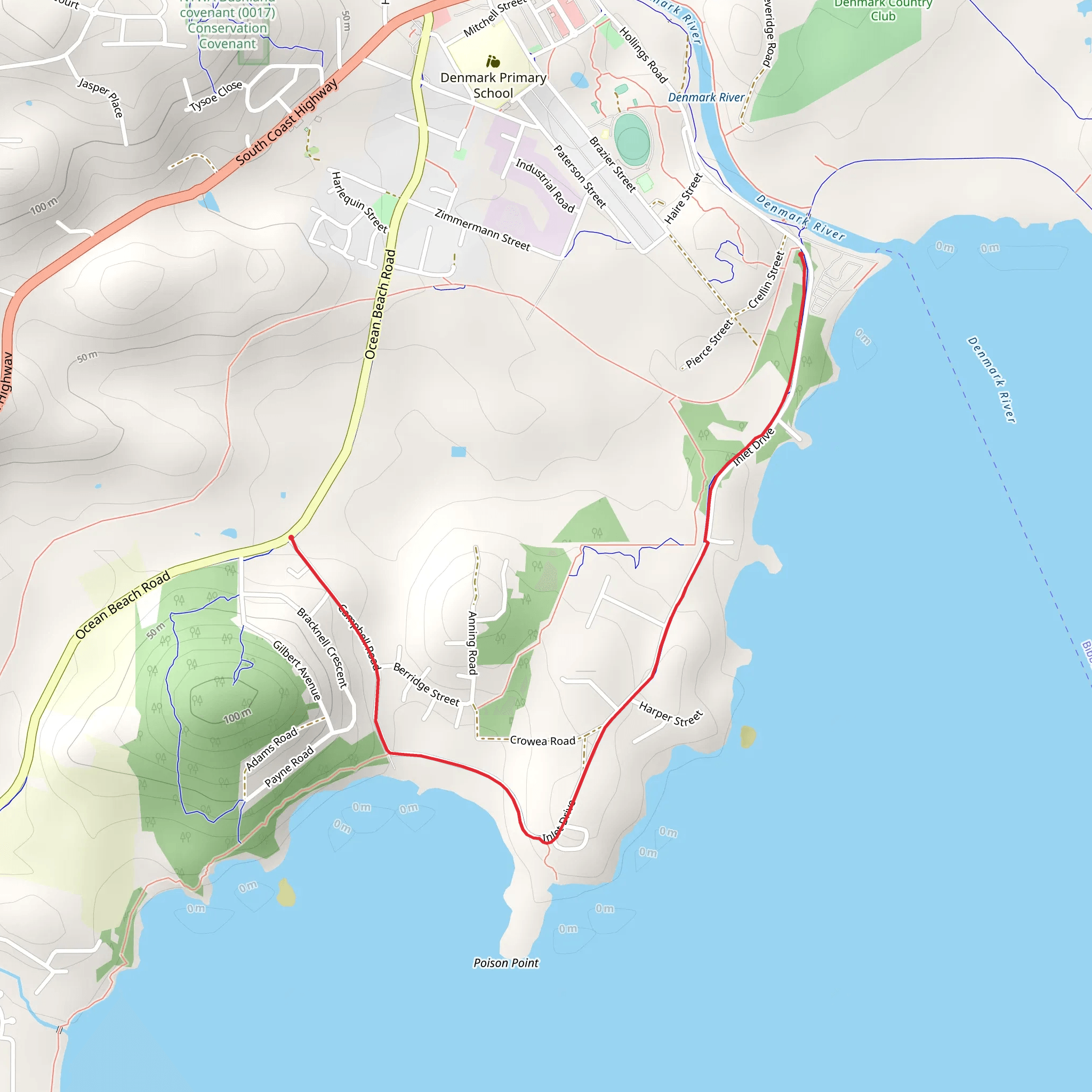 Inlet Drive Path Walk mobile static map