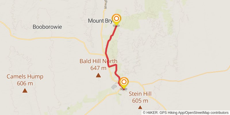 Mawson Trail stage 13 Map