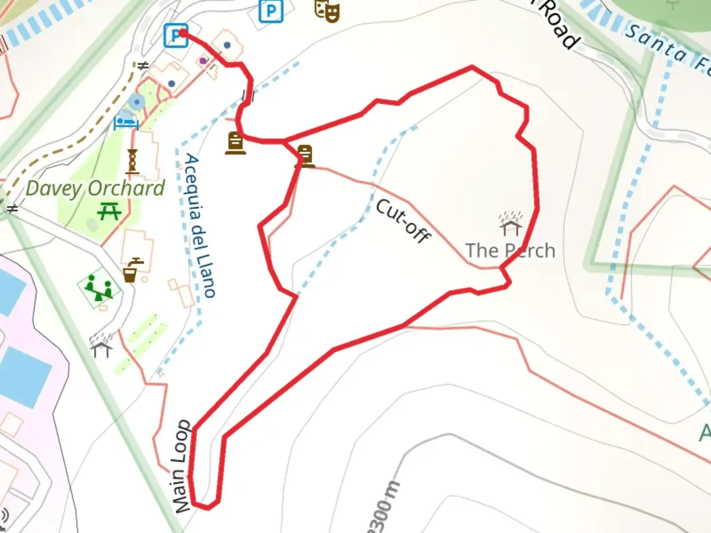 An image depicting the trail Hydro Power Ditch Loop and its surrounding area.