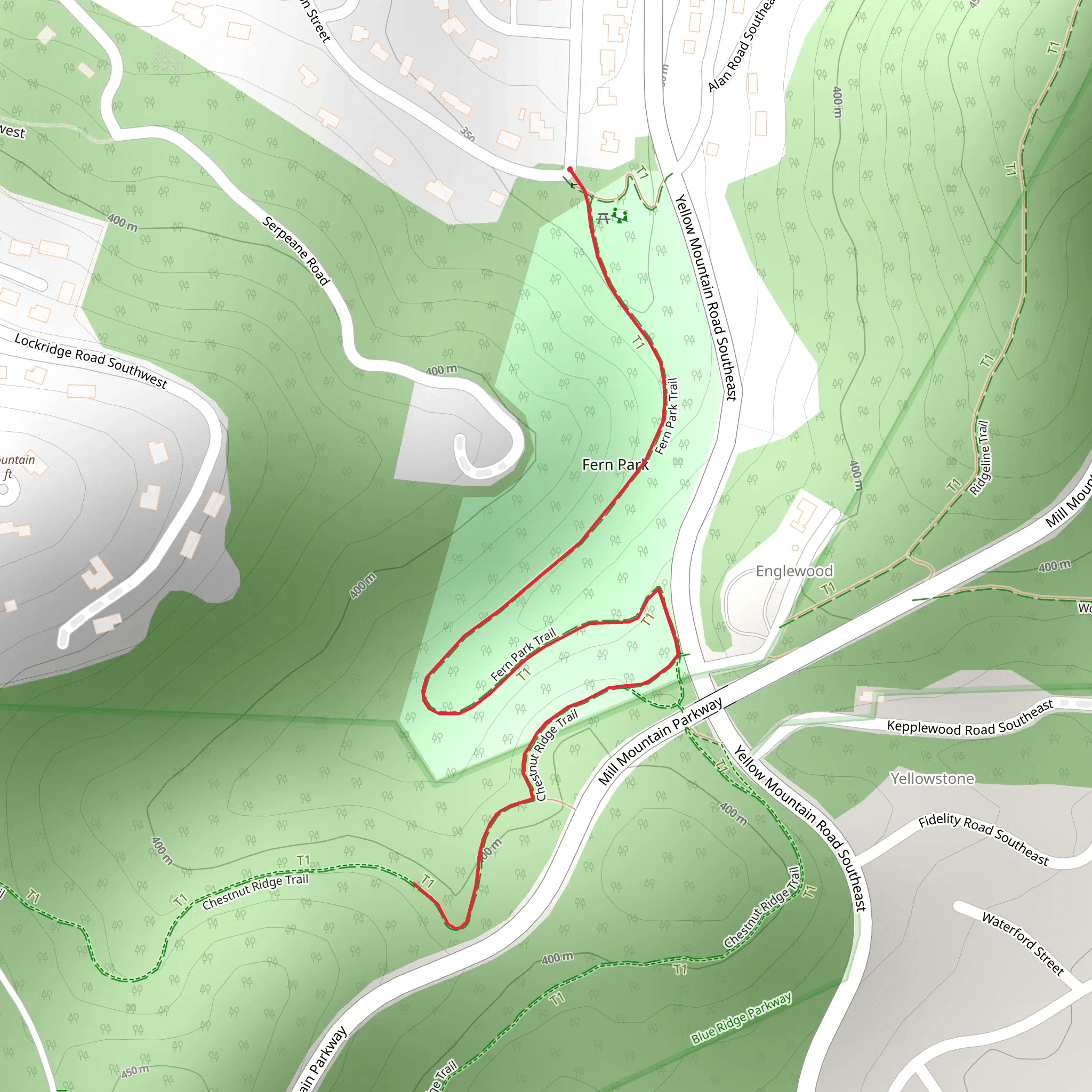 Fern Park and Trails mobile static map