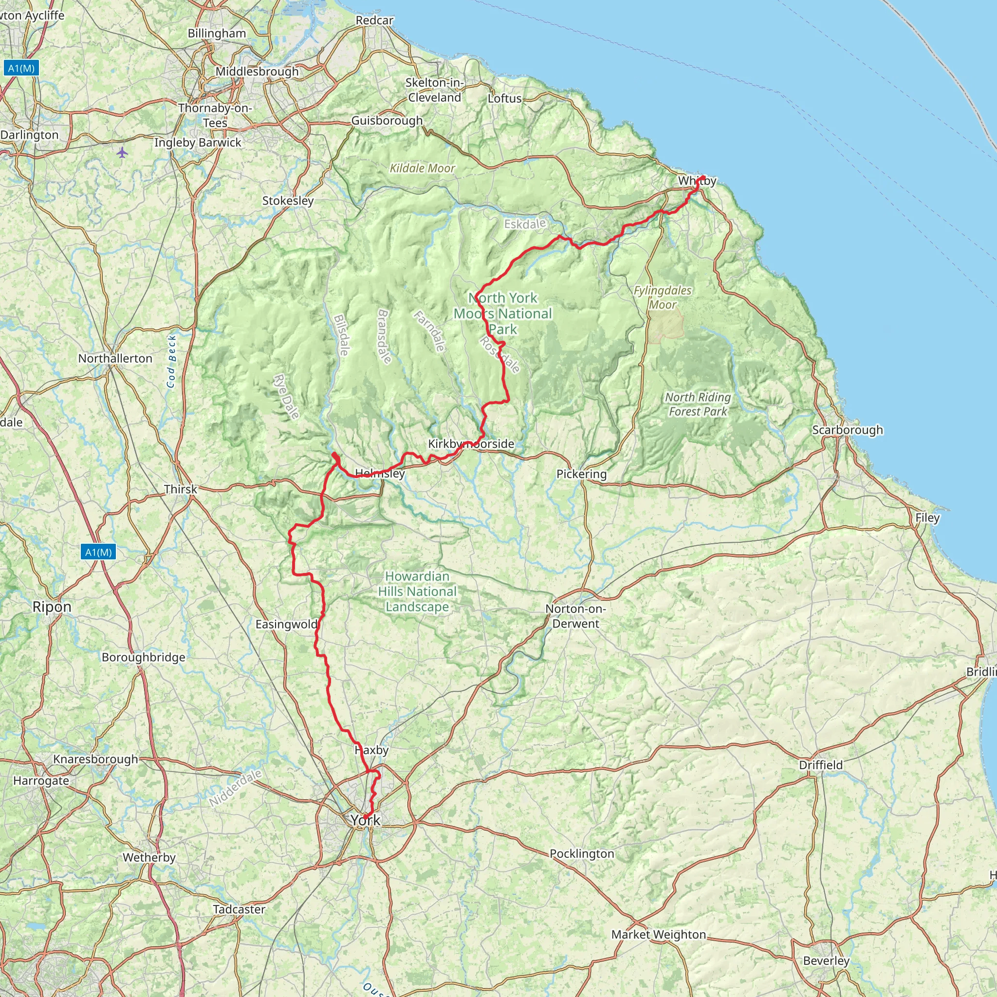 Whitby Way mobile static map