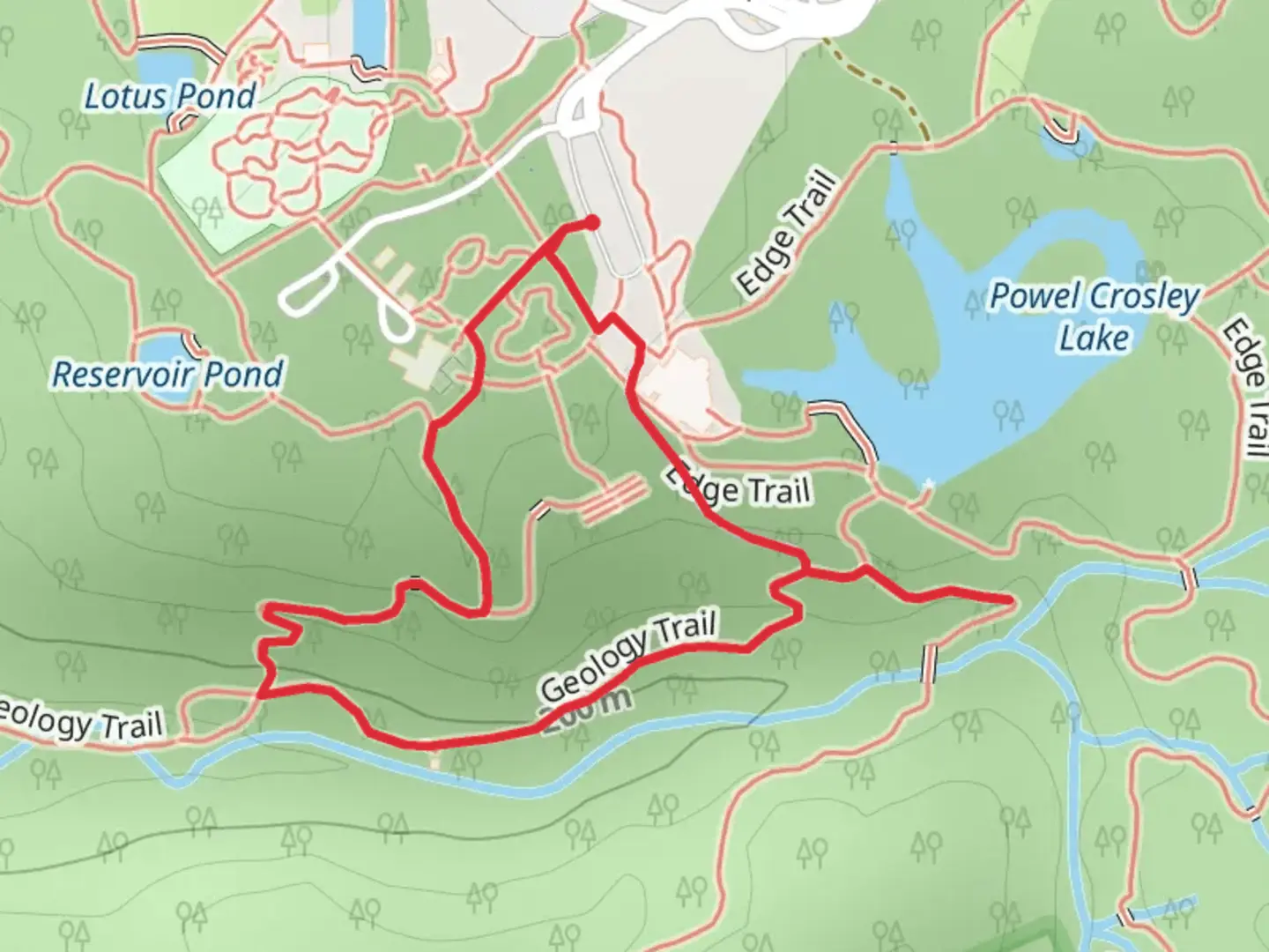 An image depicting the trail Geology Loop Trail and its surrounding area.