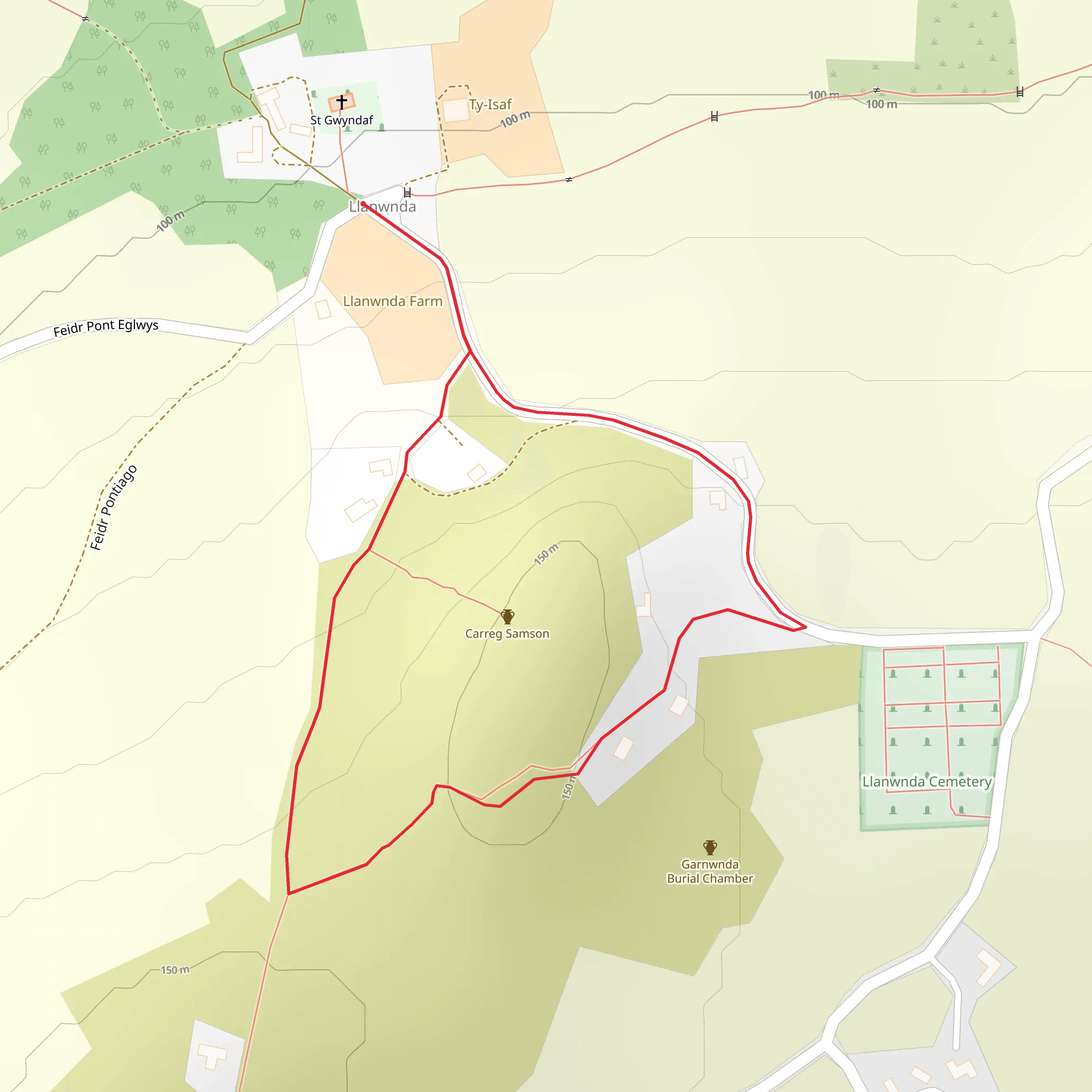 Llanwnda - Garnwnda mobile static map