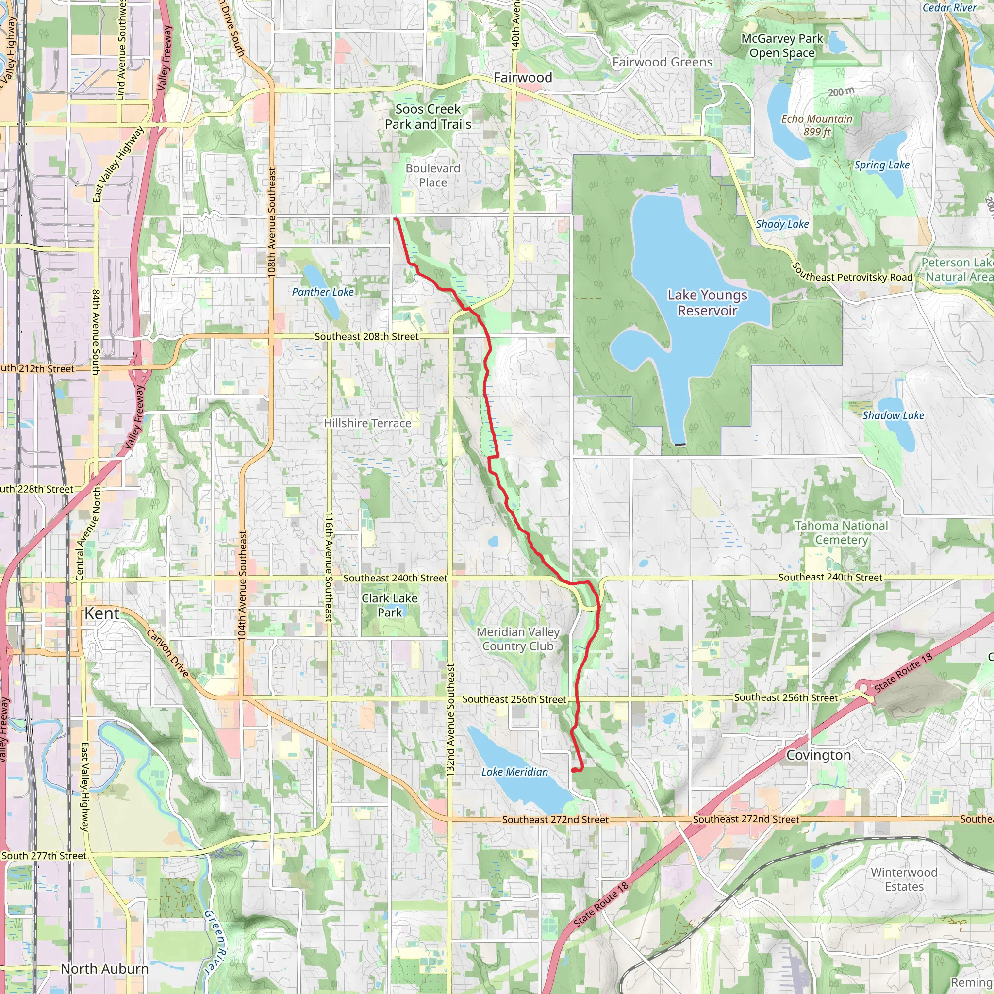 Soos Creek Trail mobile static map