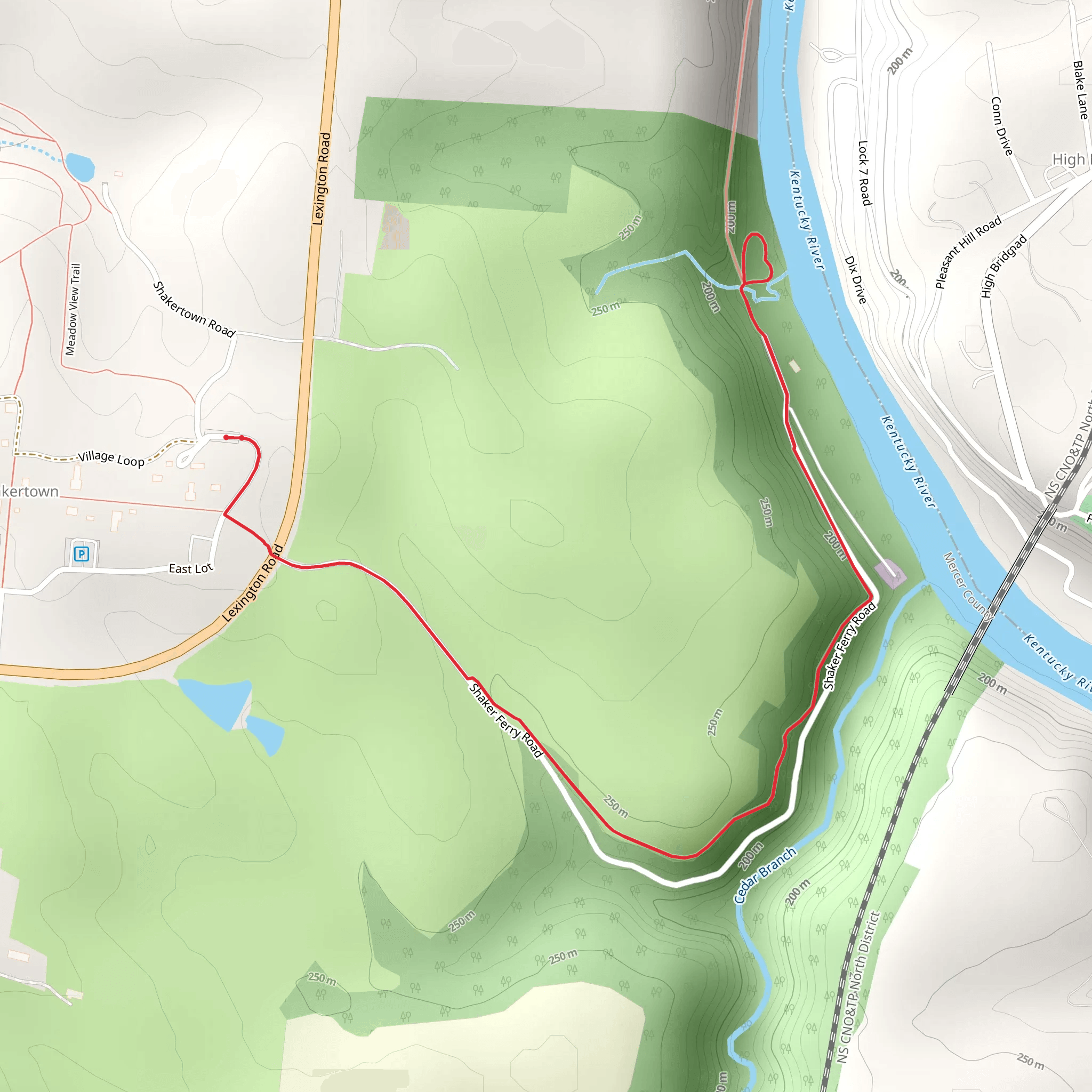 River Road Loop mobile static map