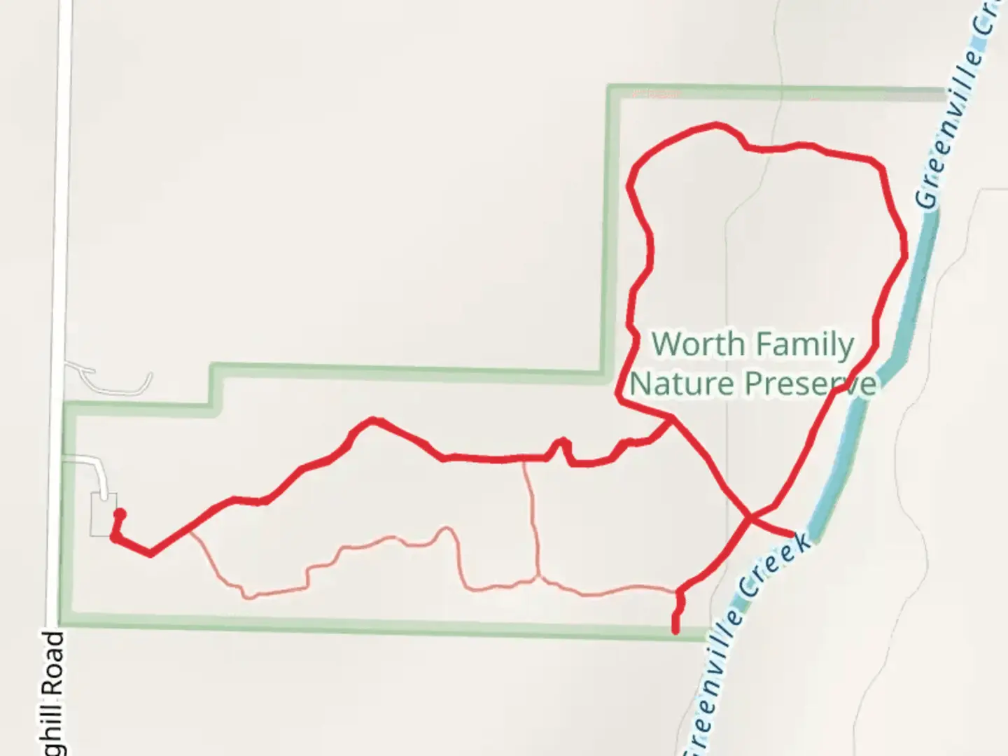 An image depicting the trail Greenville Creek Loop and its surrounding area.