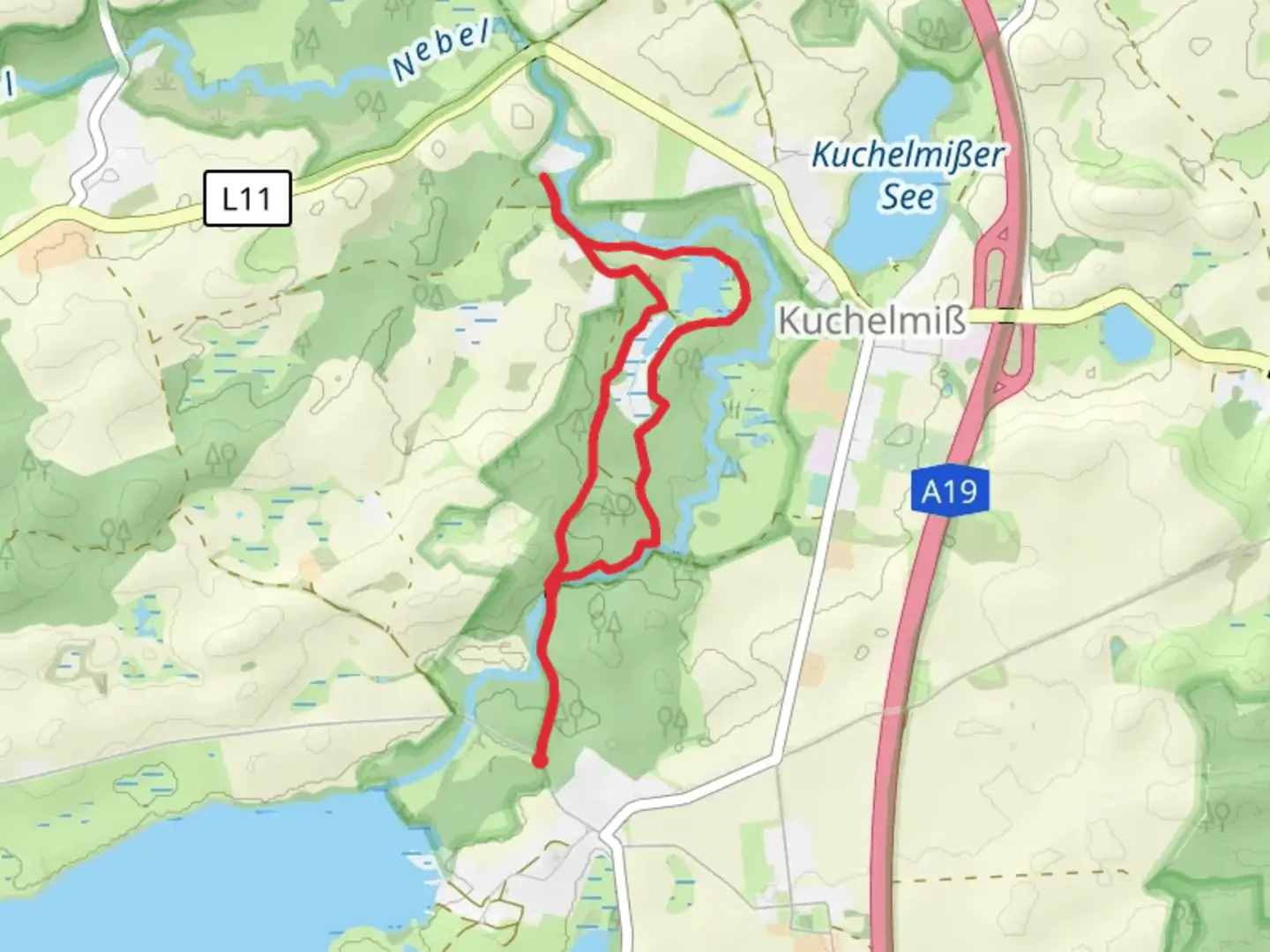 An image depicting the trail Karpfenteich and Hoher Horstberg Loop and its surrounding area.