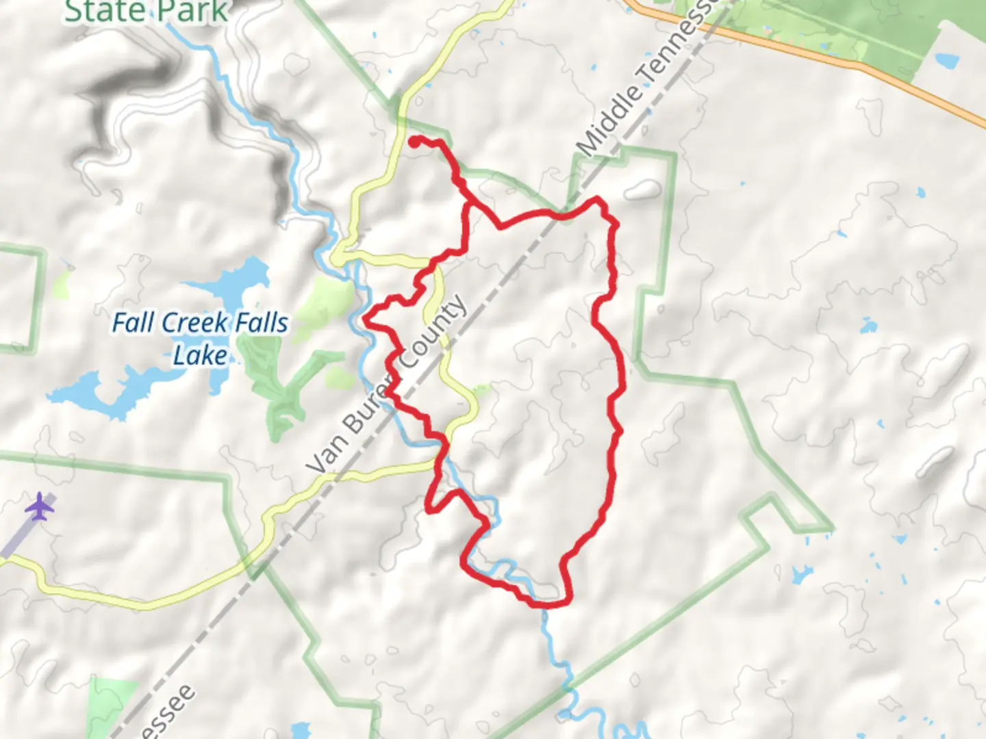 An image depicting the trail Upper Loop and its surrounding area.