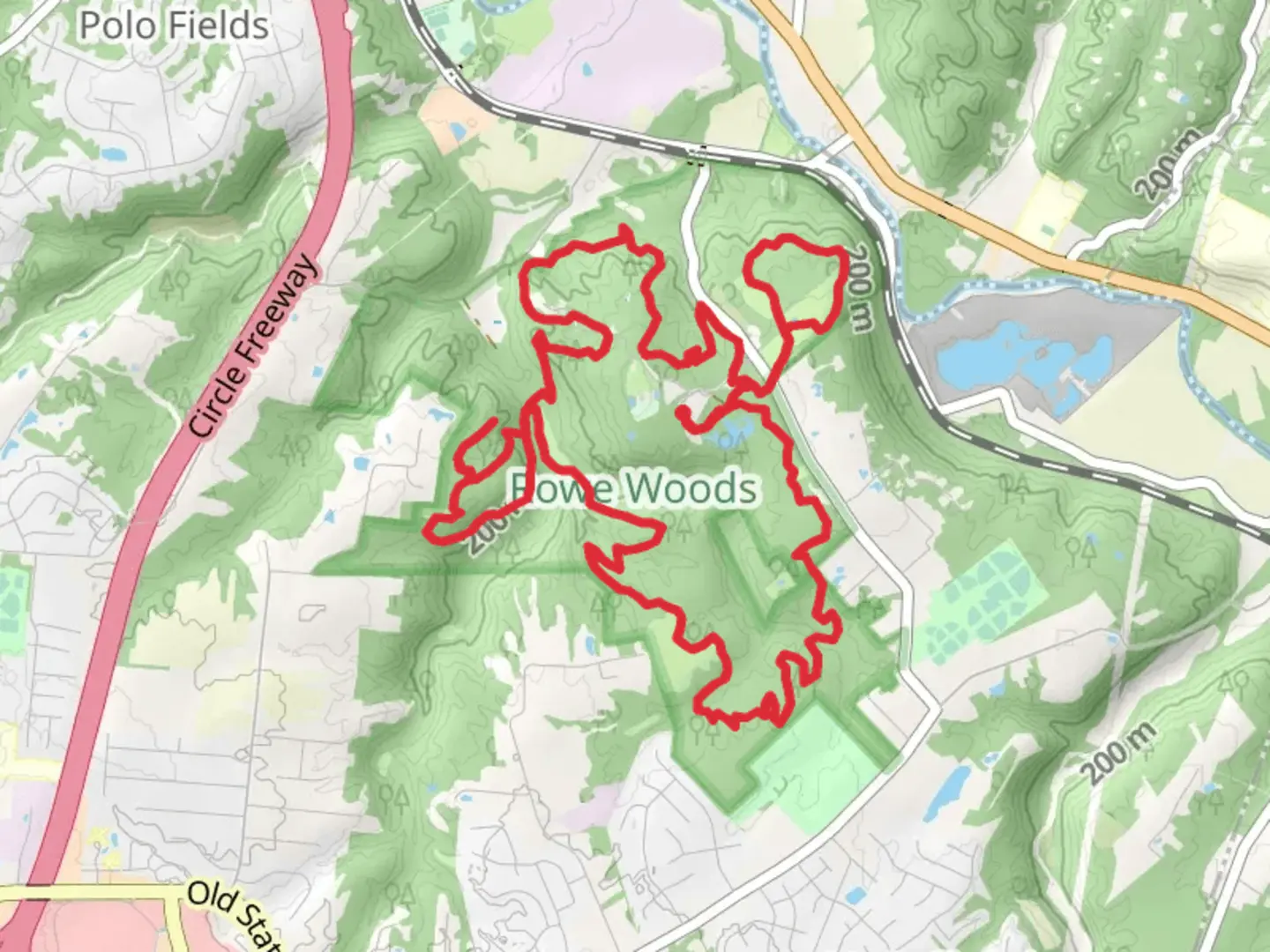 An image depicting the trail Powel Crosley Lake - Lookout - Fernwood - Far Ridge - Redwing Loop Trail and its surrounding area.