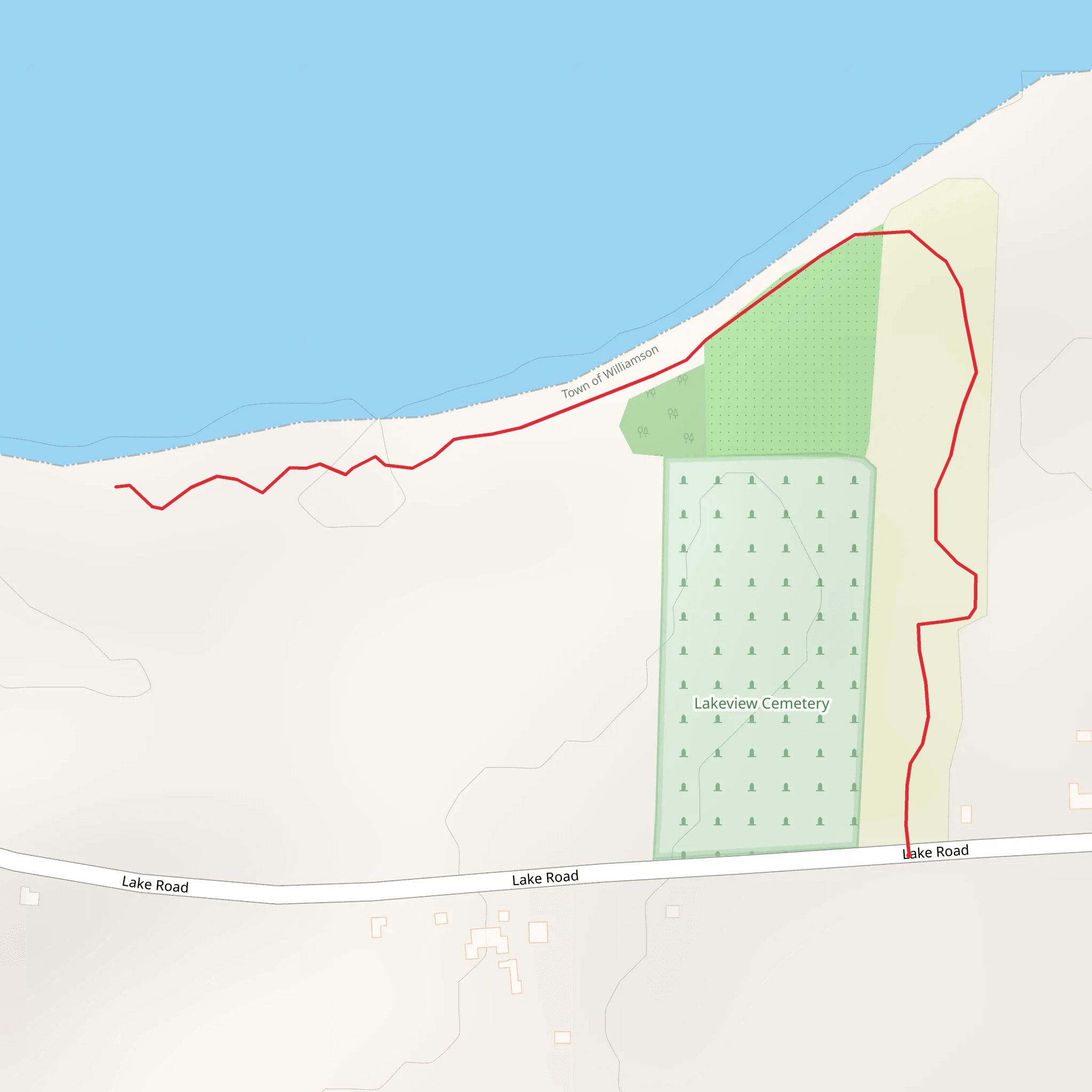 Lakeview Cemetery Trail - Pultneyville mobile static map