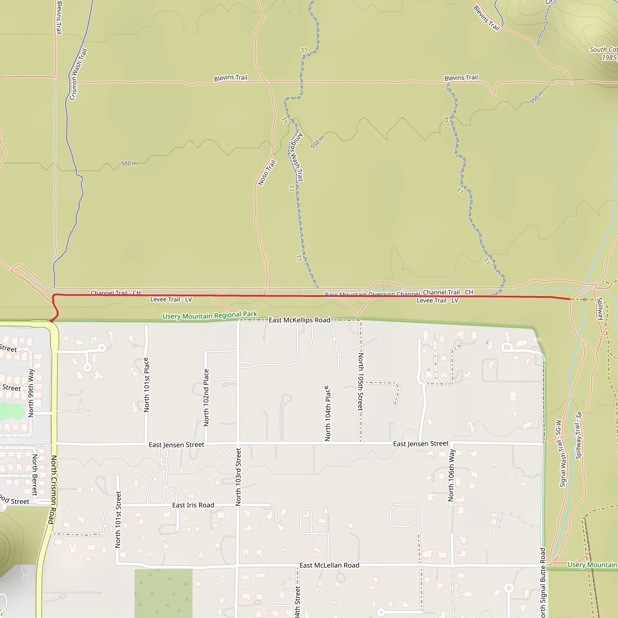 Pass Mountain Diversion Channel mobile static map