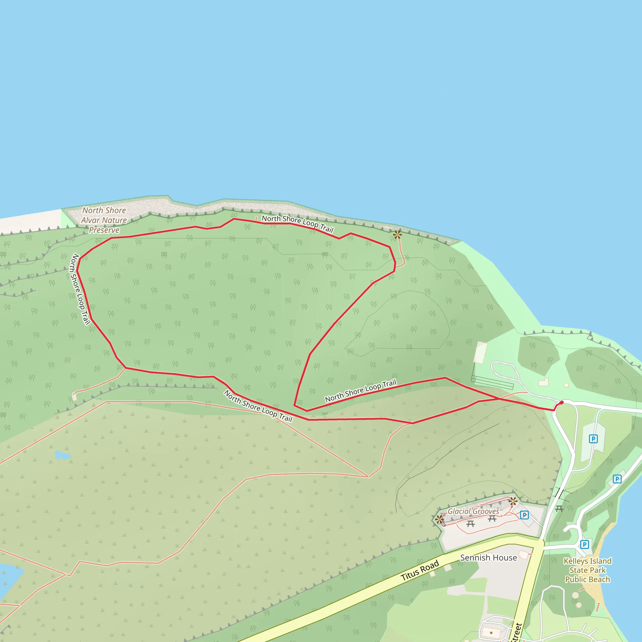 North Shore Loop Trail mobile static map