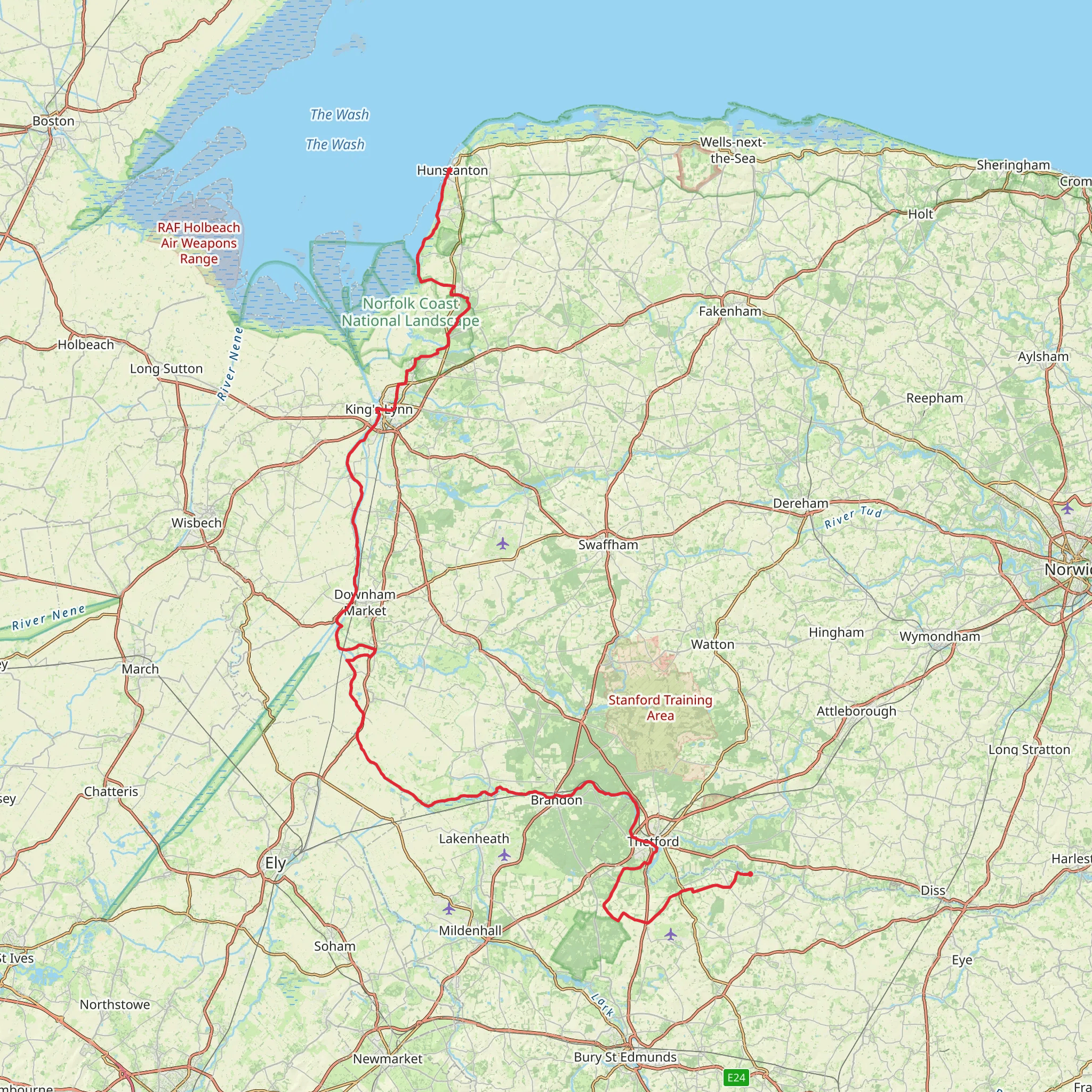 Iceni Way mobile static map