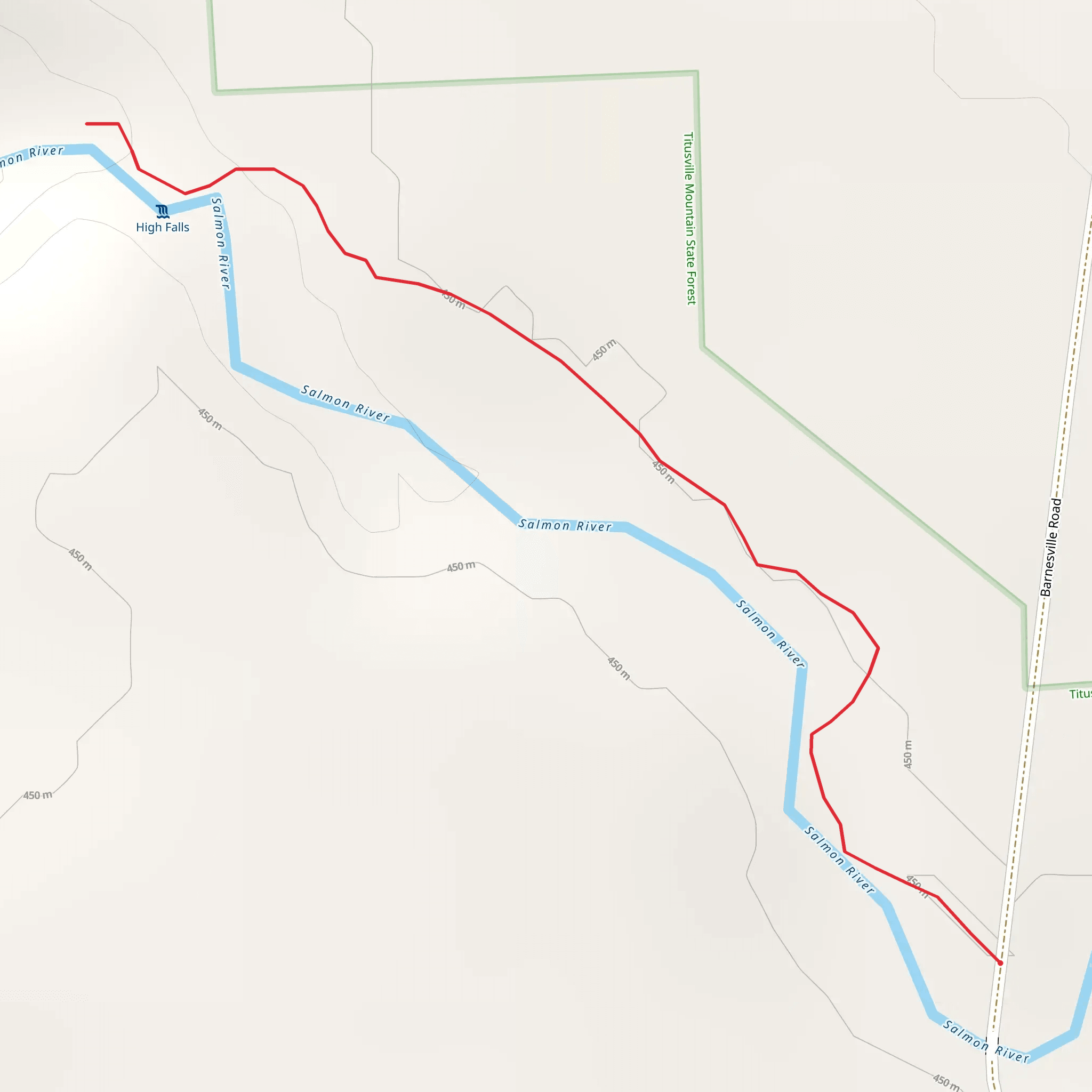 Salmon River Short Trail from Barnesville Road mobile static map