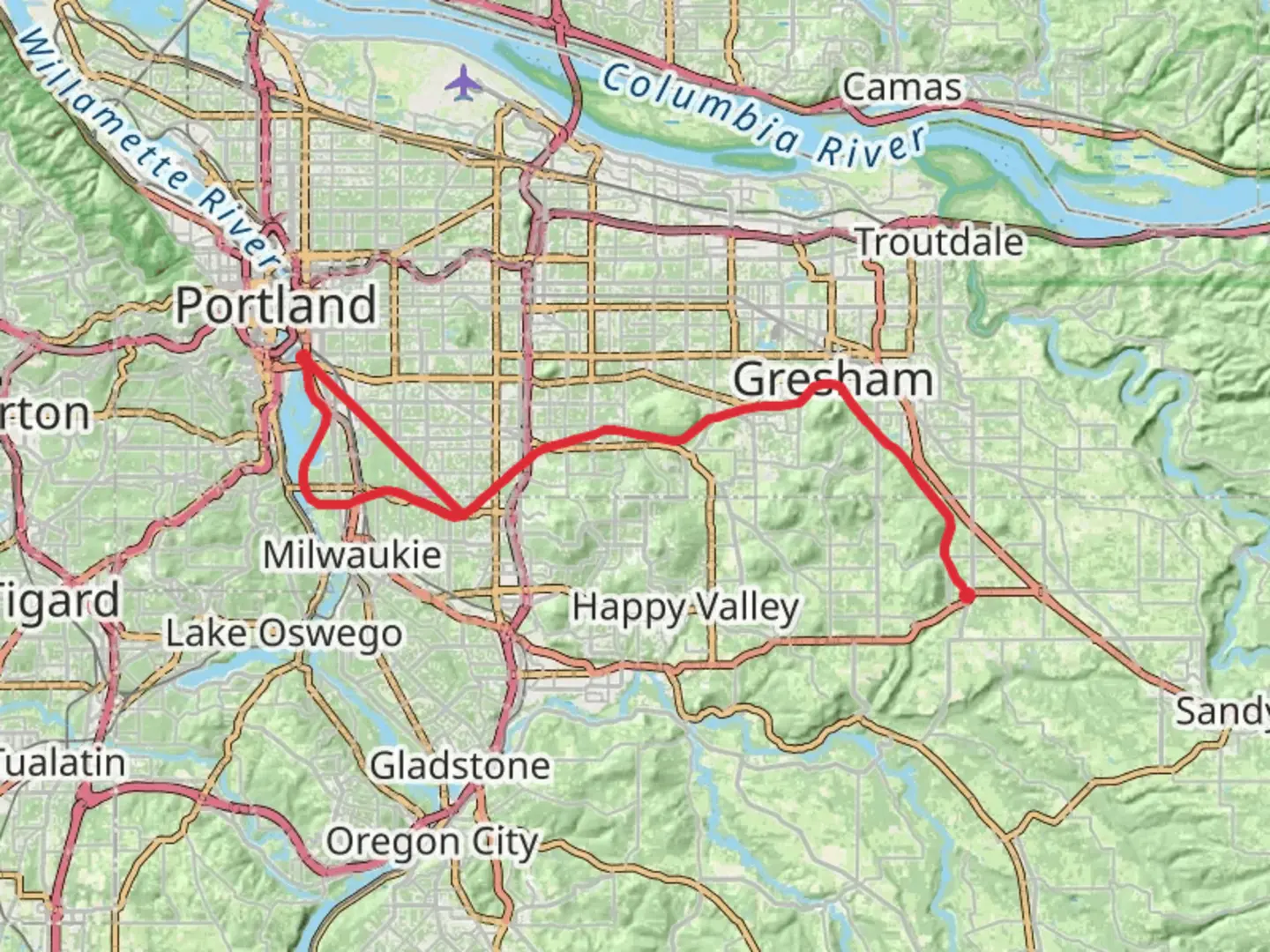 An image depicting the trail Springwater Trail and its surrounding area.