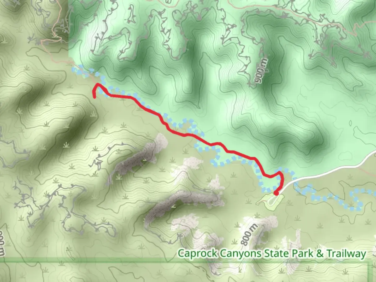 An image depicting the trail South Prong Tent Camping Area via Trail A - Upper Canyon Trail and its surrounding area.