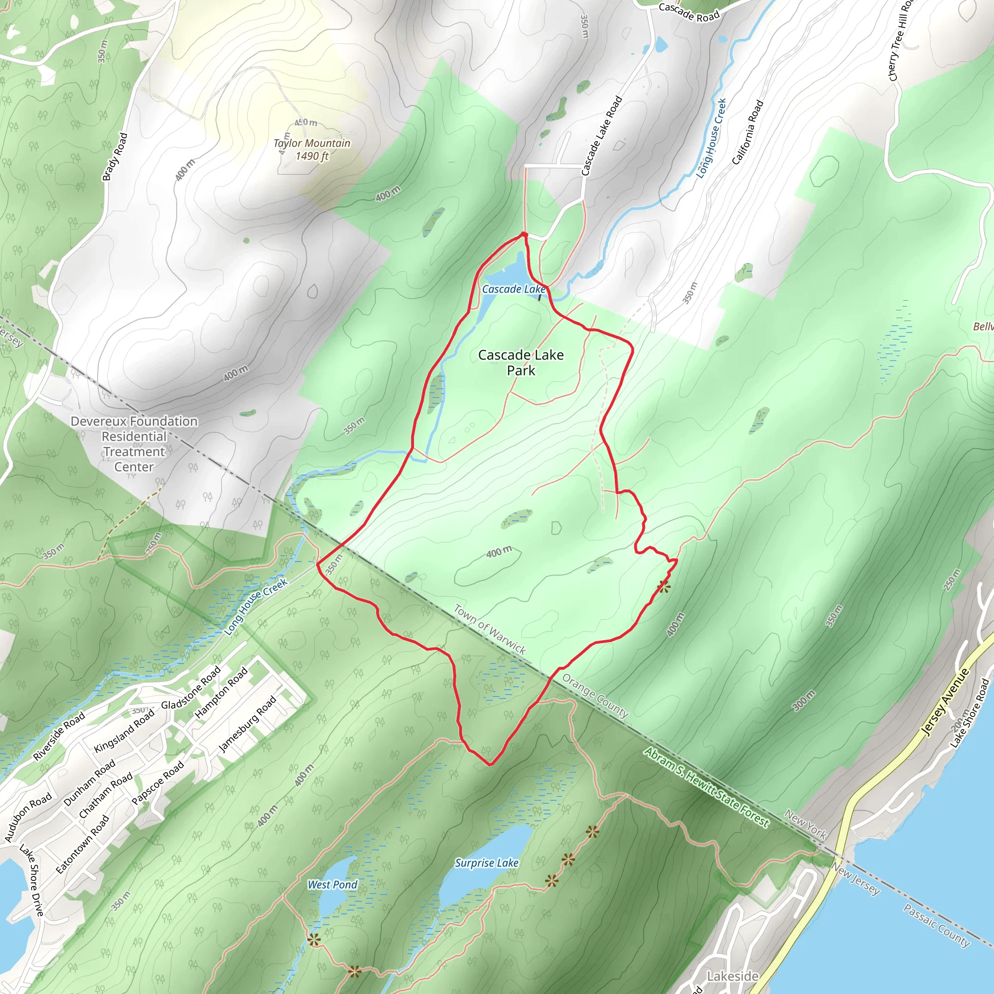Cascade Lake Park Loop mobile static map