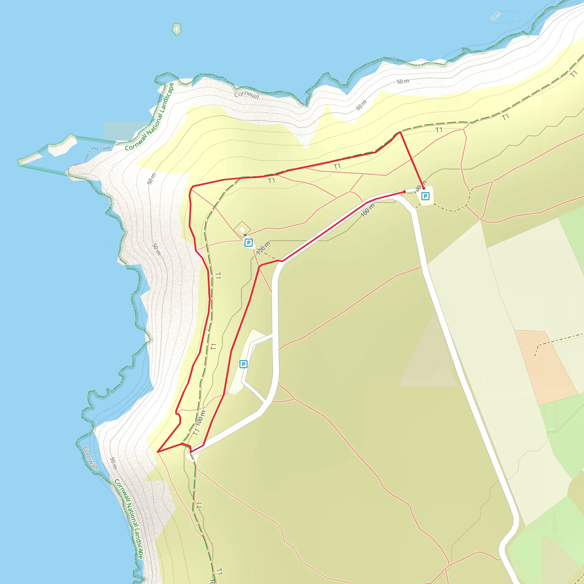 Look Out St Agnes - Carn Gowla Walk mobile static map