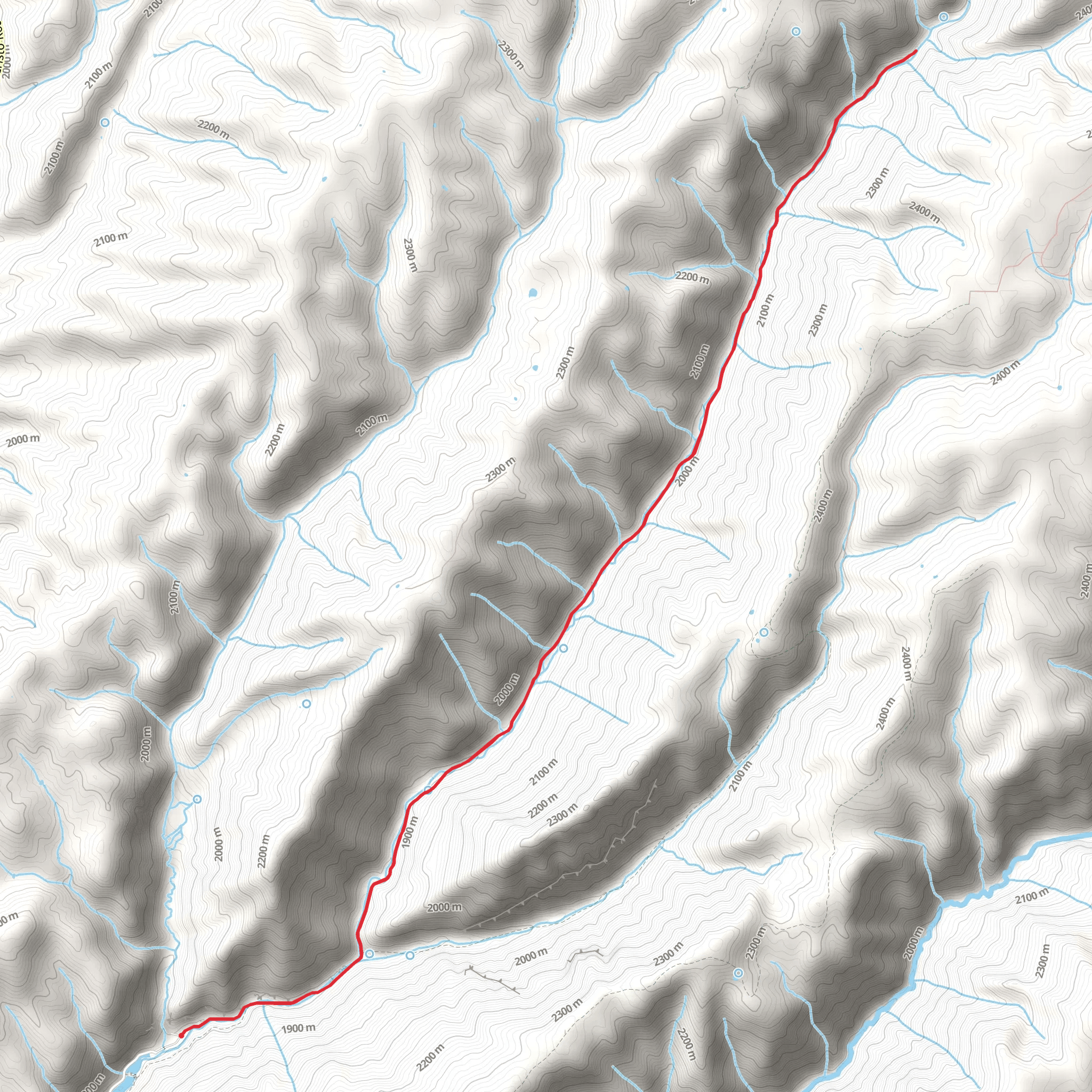 Wheat Grass Canyon Trail mobile static map