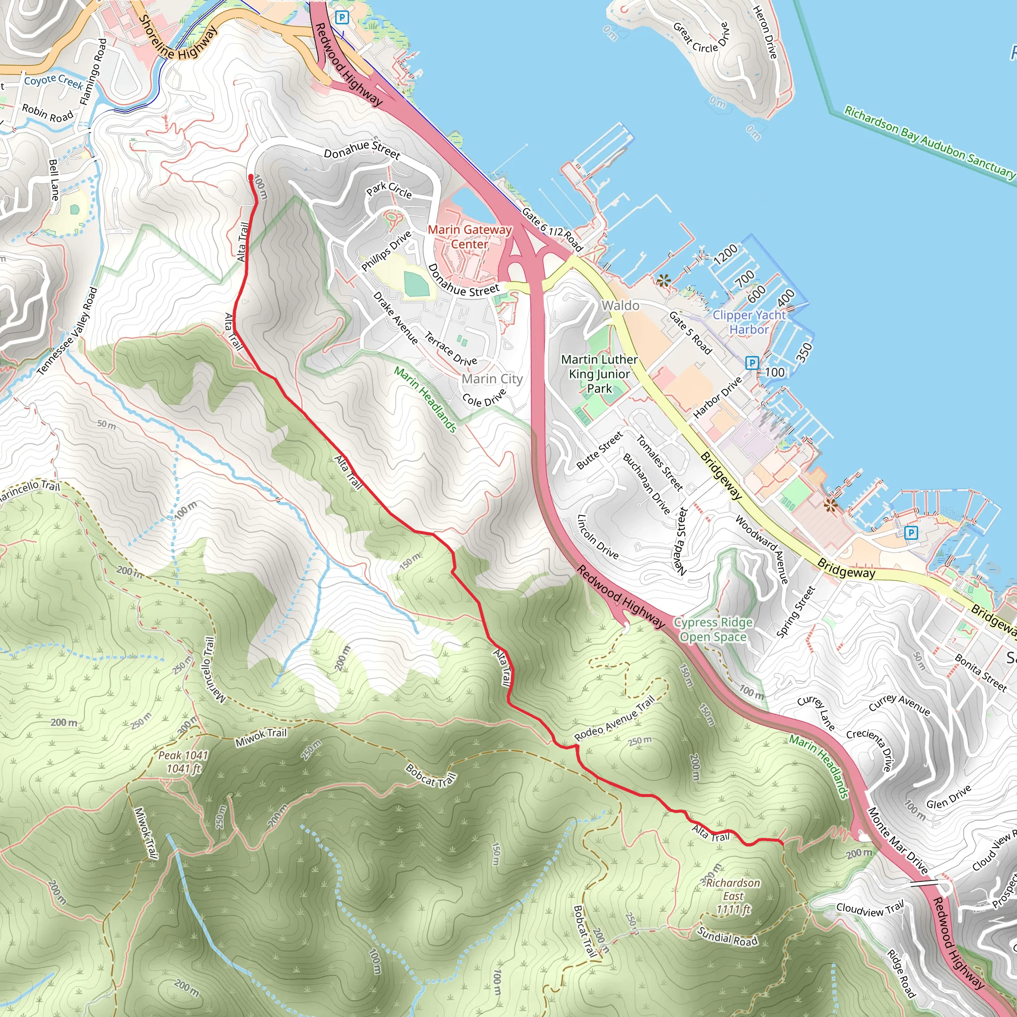Alta Trail mobile static map