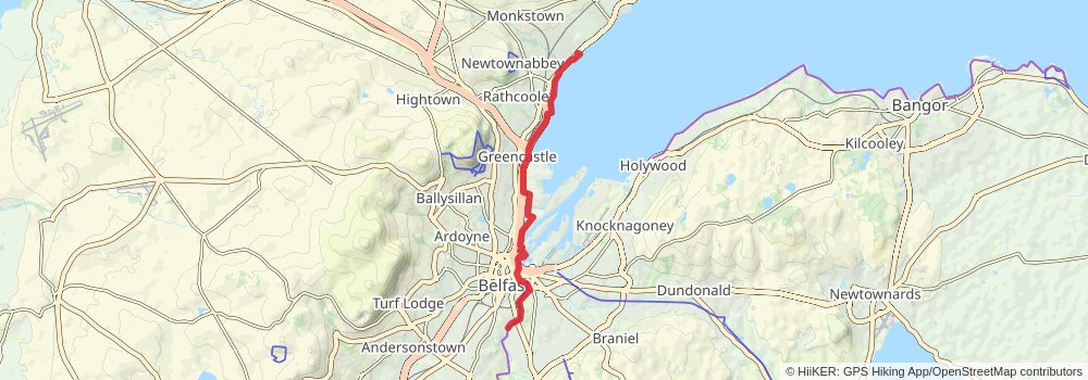 Lagan and Lough Way stage 2 Map