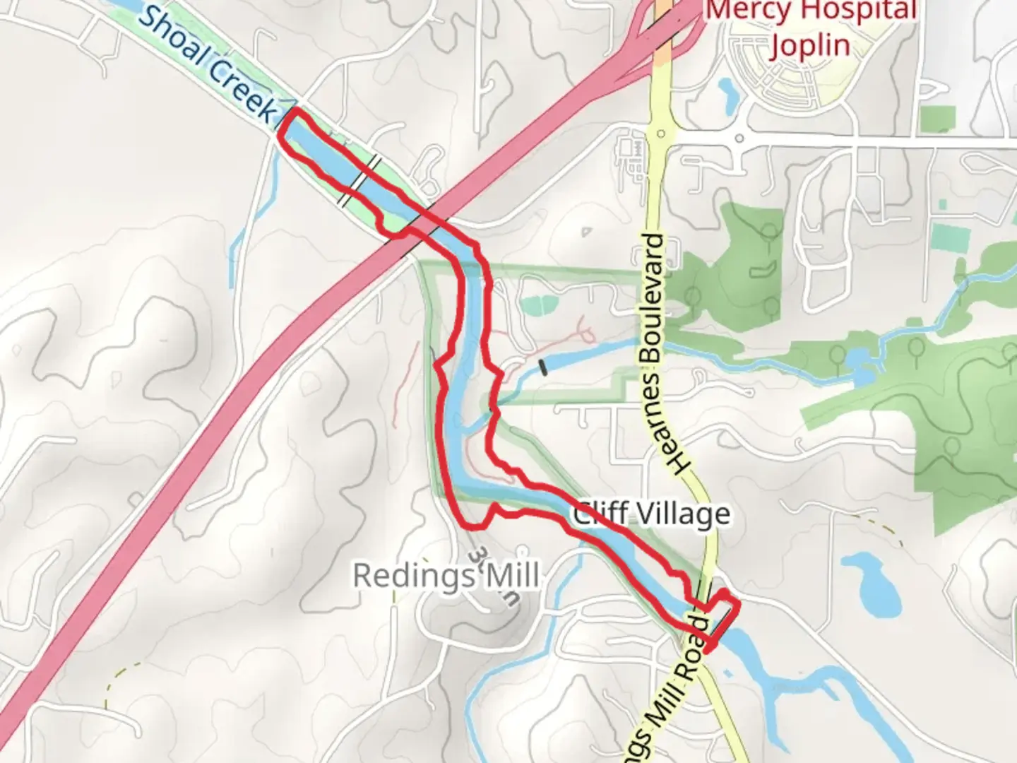 An image depicting the trail Bluff and St John's Creek Loop Trail and its surrounding area.