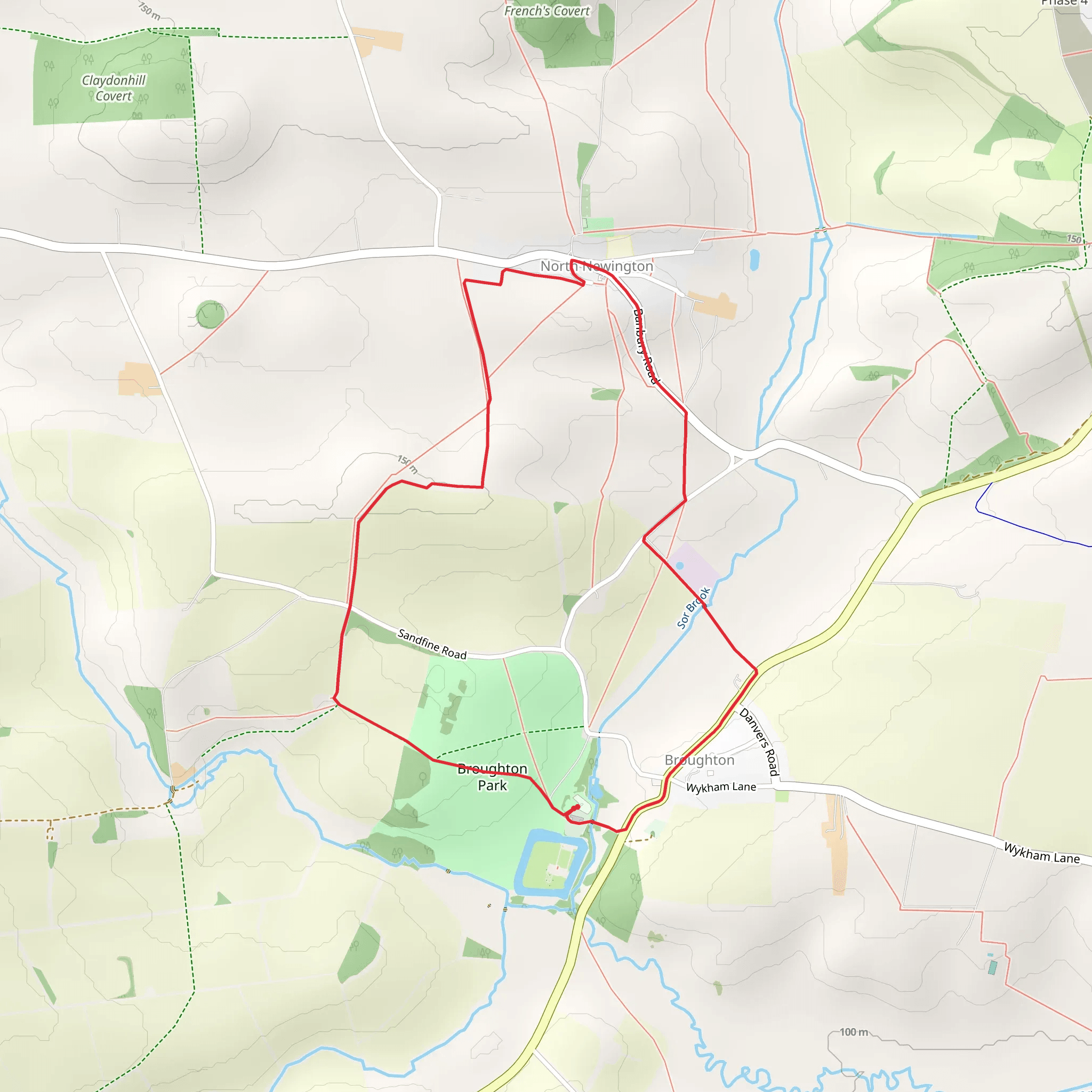 Broughton Park and North Newington Loop mobile static map