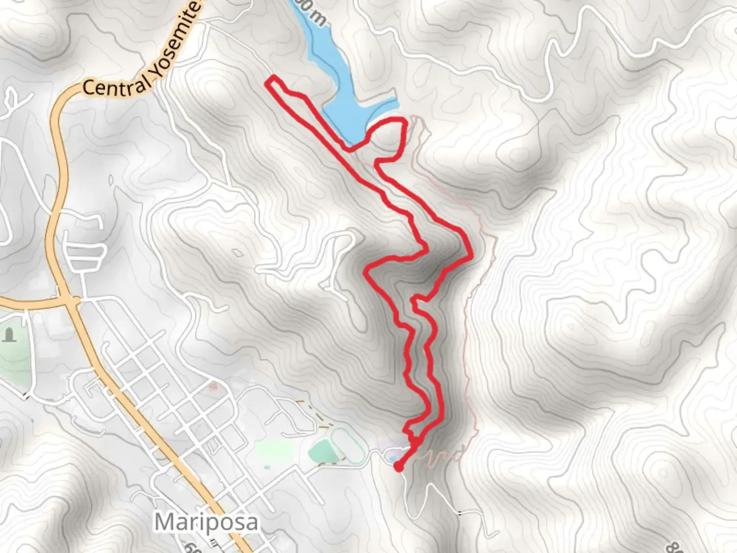 An image depicting the trail Stockton Creek via Stockton Reservoir Access Loop trail and its surrounding area.