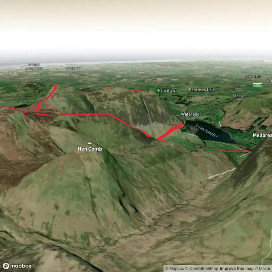 An image depicting the trail Burnbank, Blake and Gavel and its surrounding area.