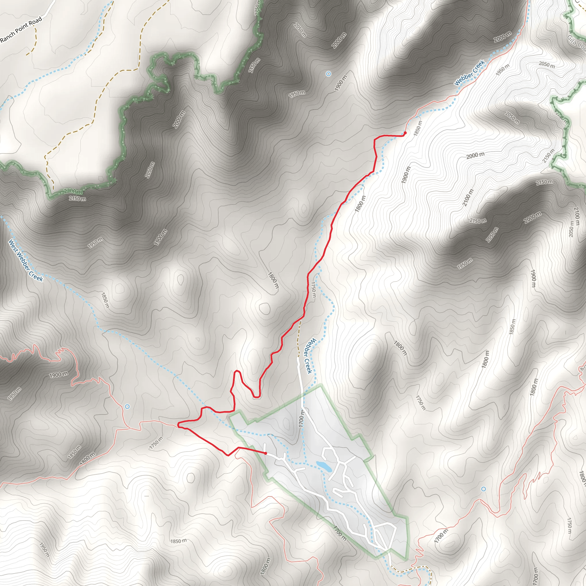 East Webber Trail - Short mobile static map