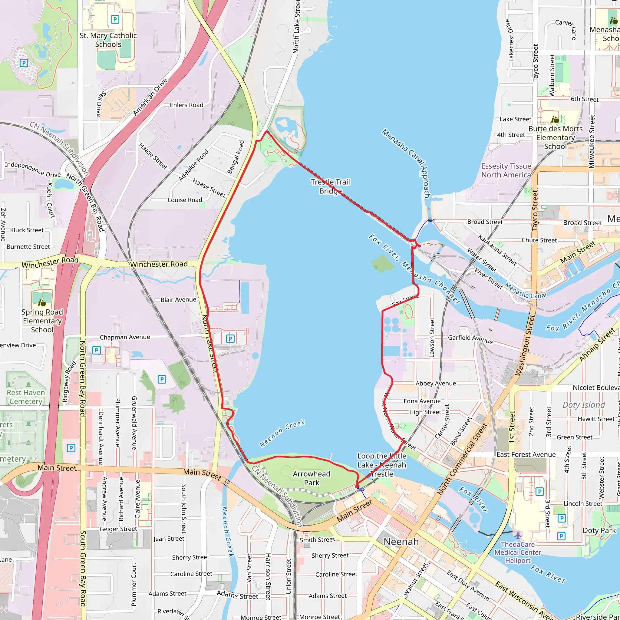 Loop the Little Lake Trail mobile static map
