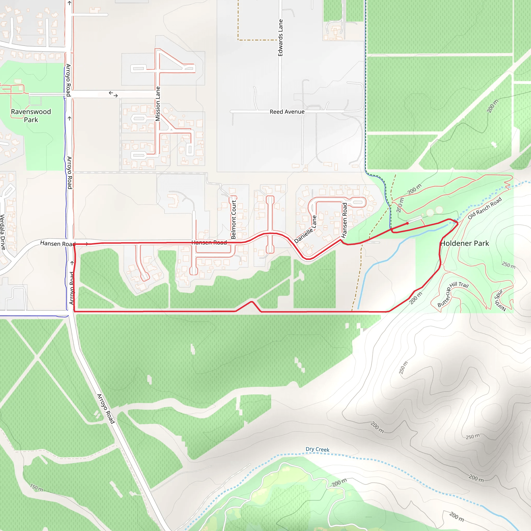 Holdener Park Loop mobile static map