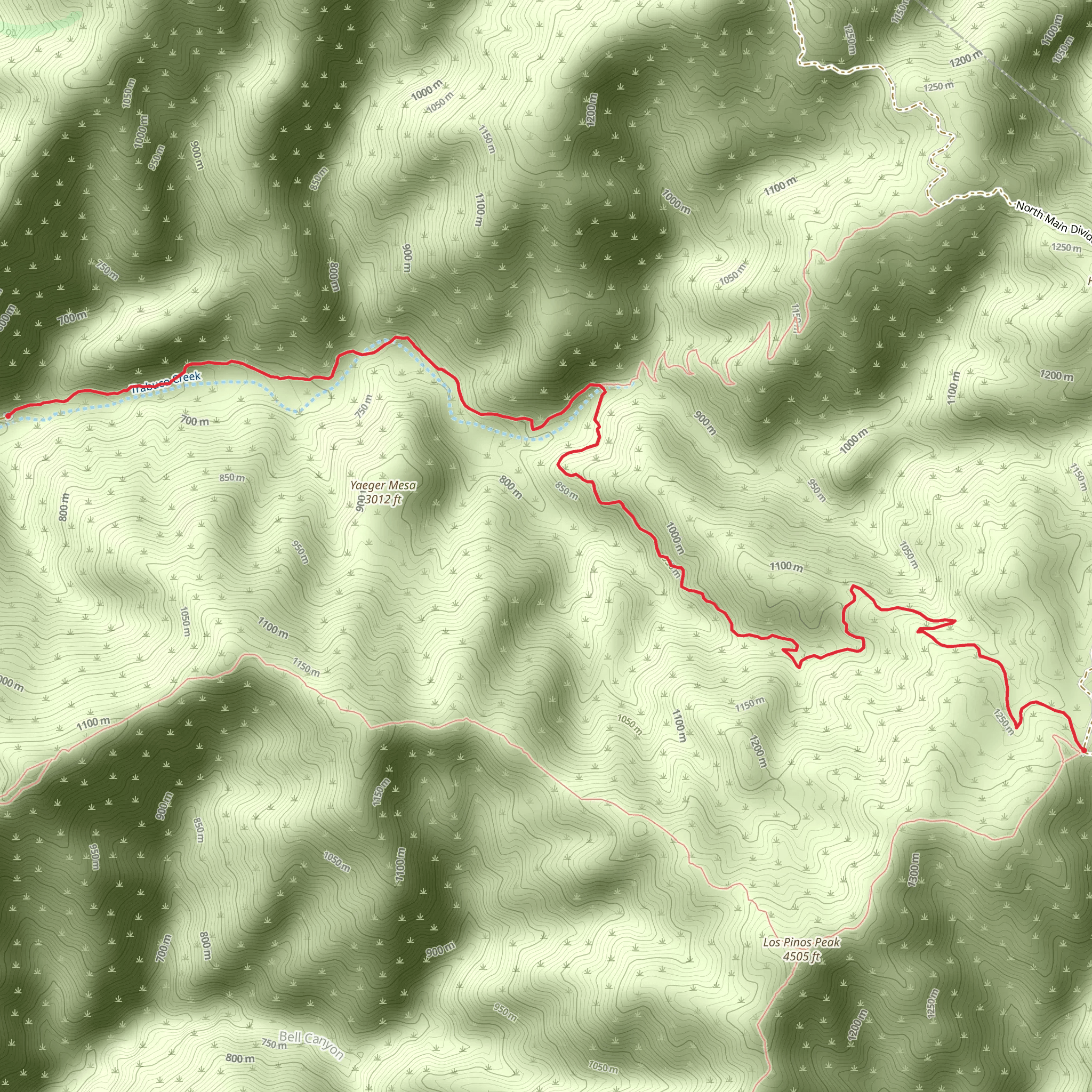 Trabuco Canyon Trail mobile static map
