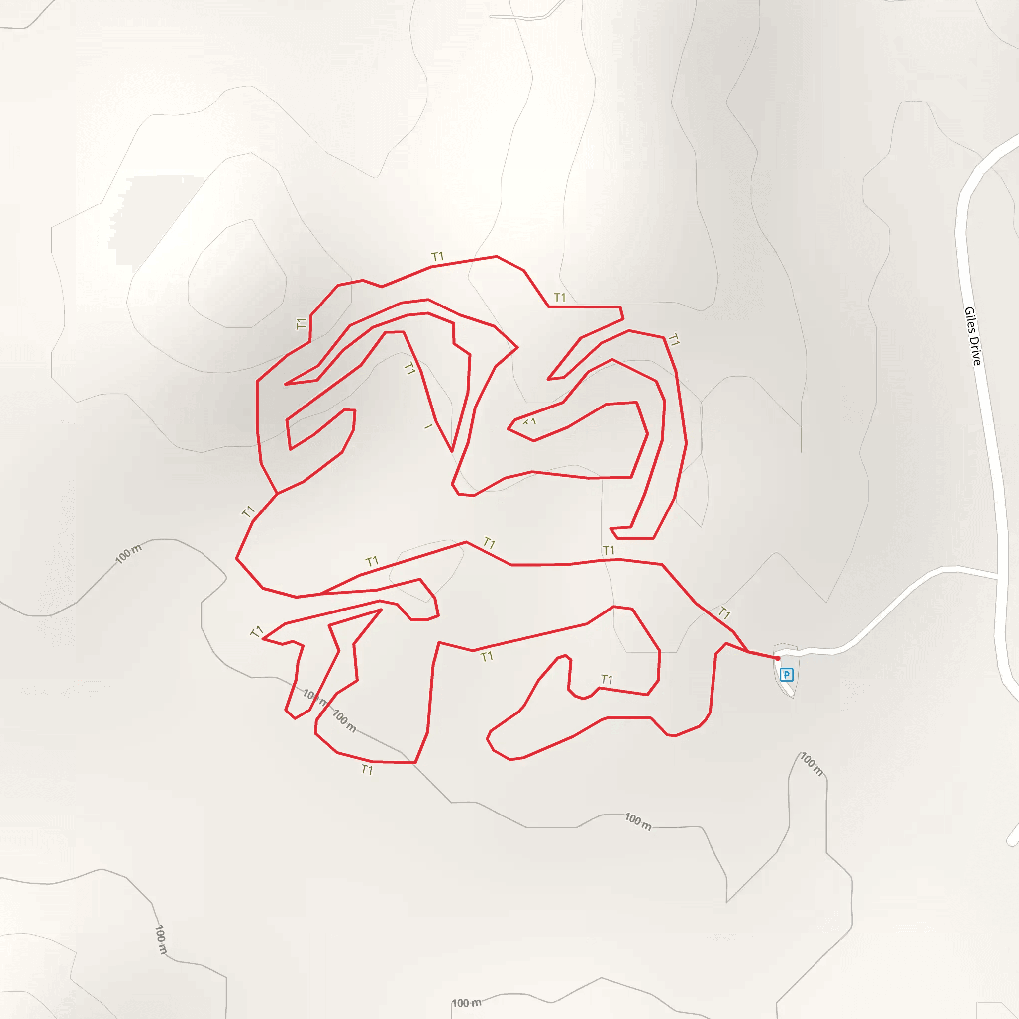 Giles Drive Loop - West mobile static map