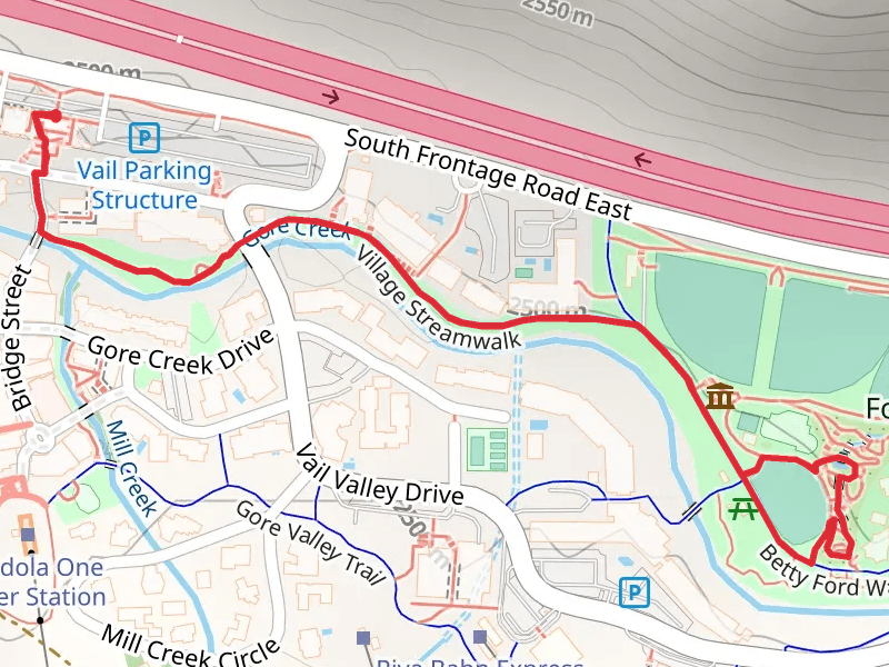 Village Streamwalk and Betty Ford Way