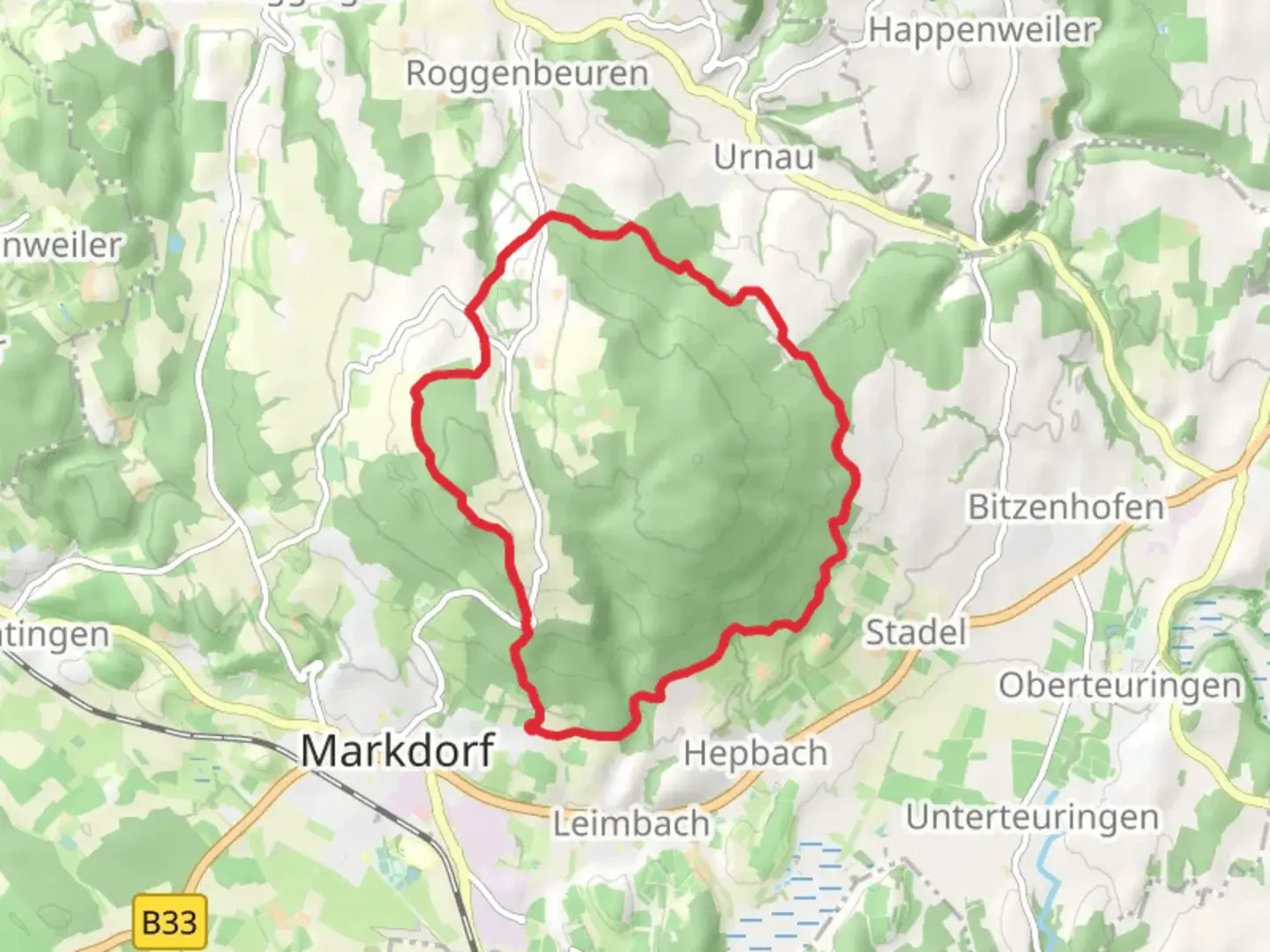 An image depicting the trail Erdrutsch Loop via Premiulwanderweg Guckinsland and its surrounding area.