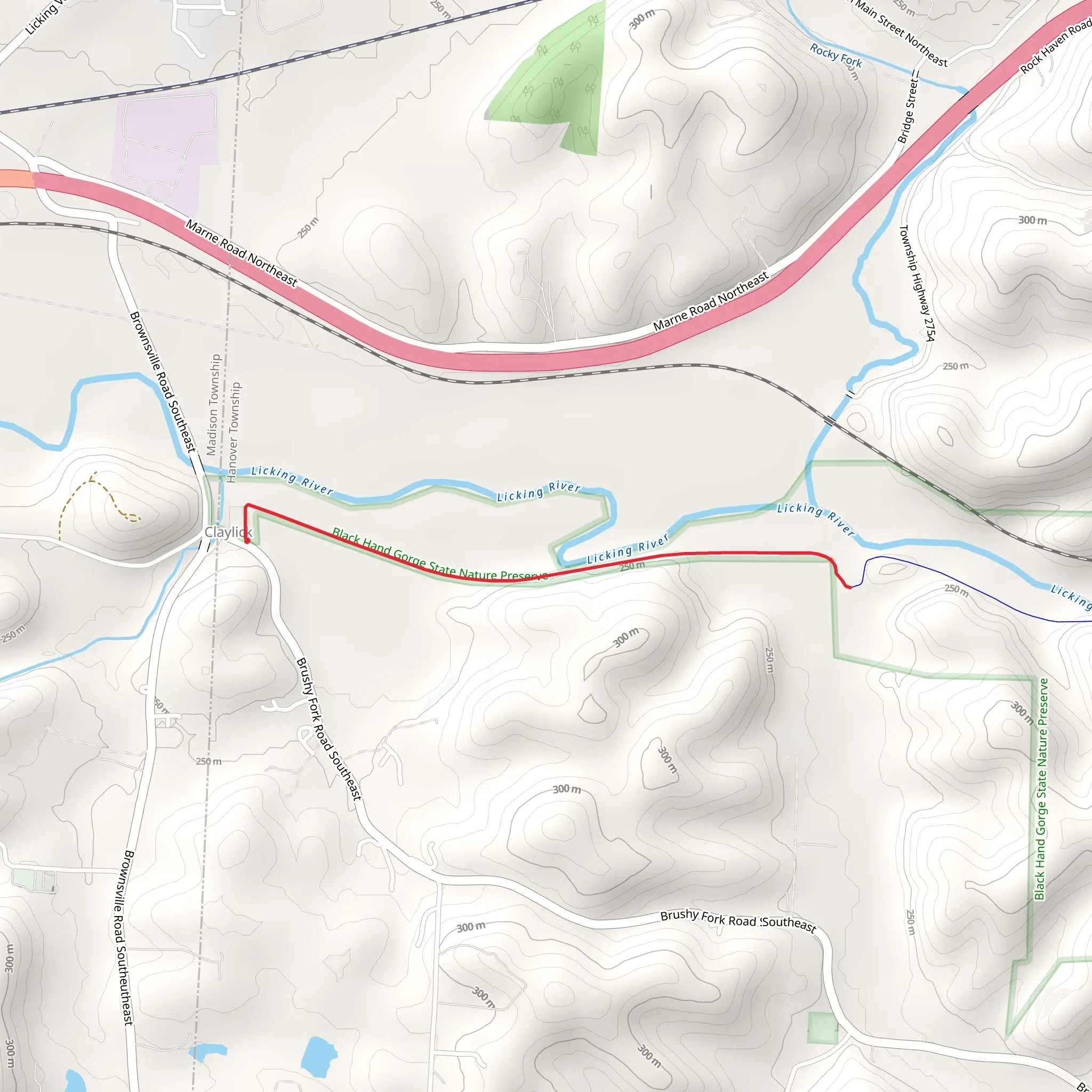 Licking River Walkalong mobile static map