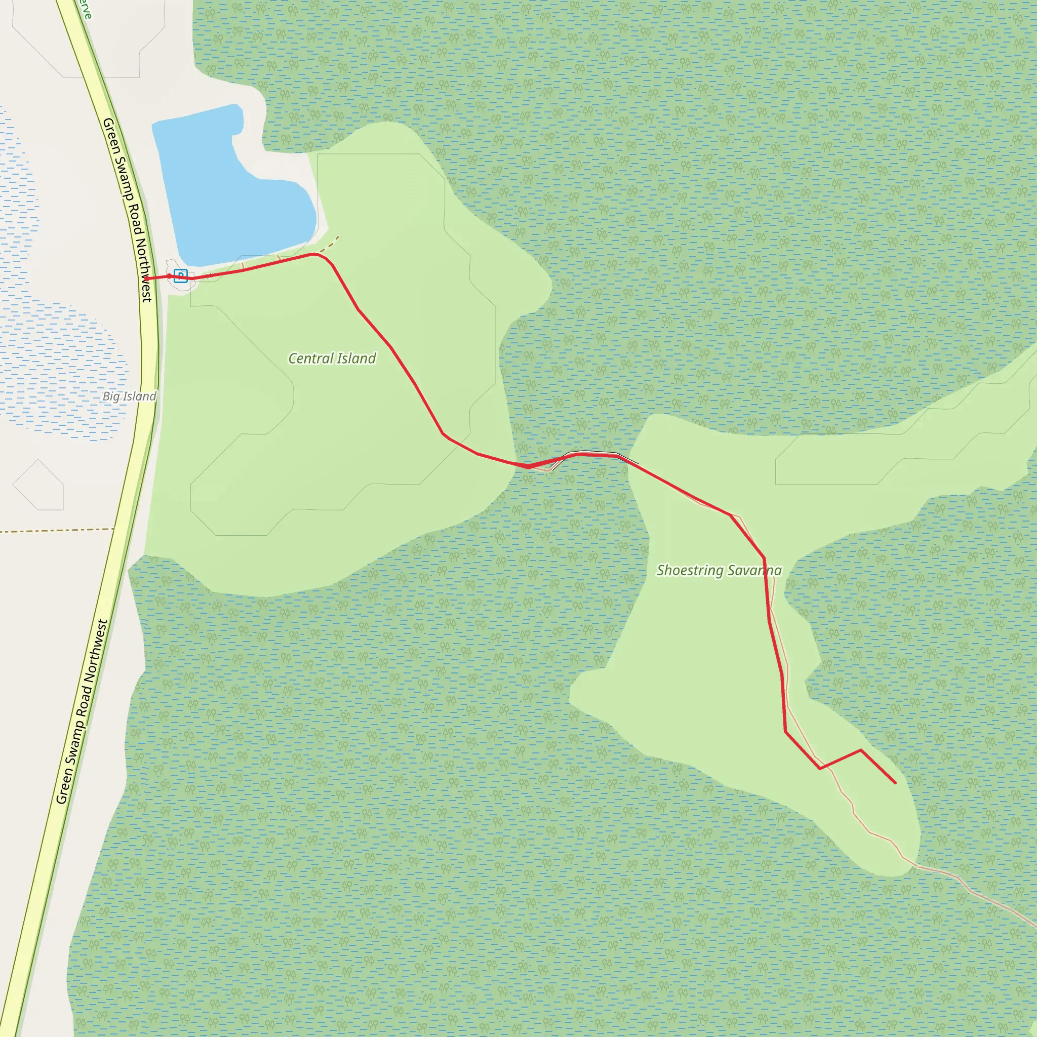 Green Swamp Preserve Trail mobile static map