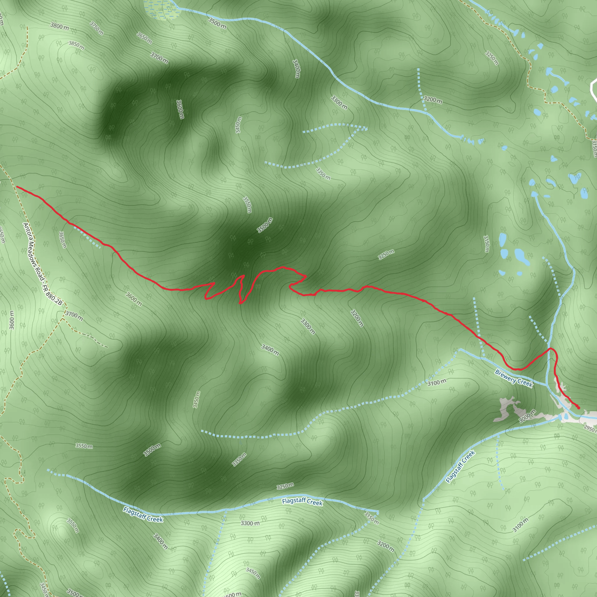 Brewery Creek Trail mobile static map